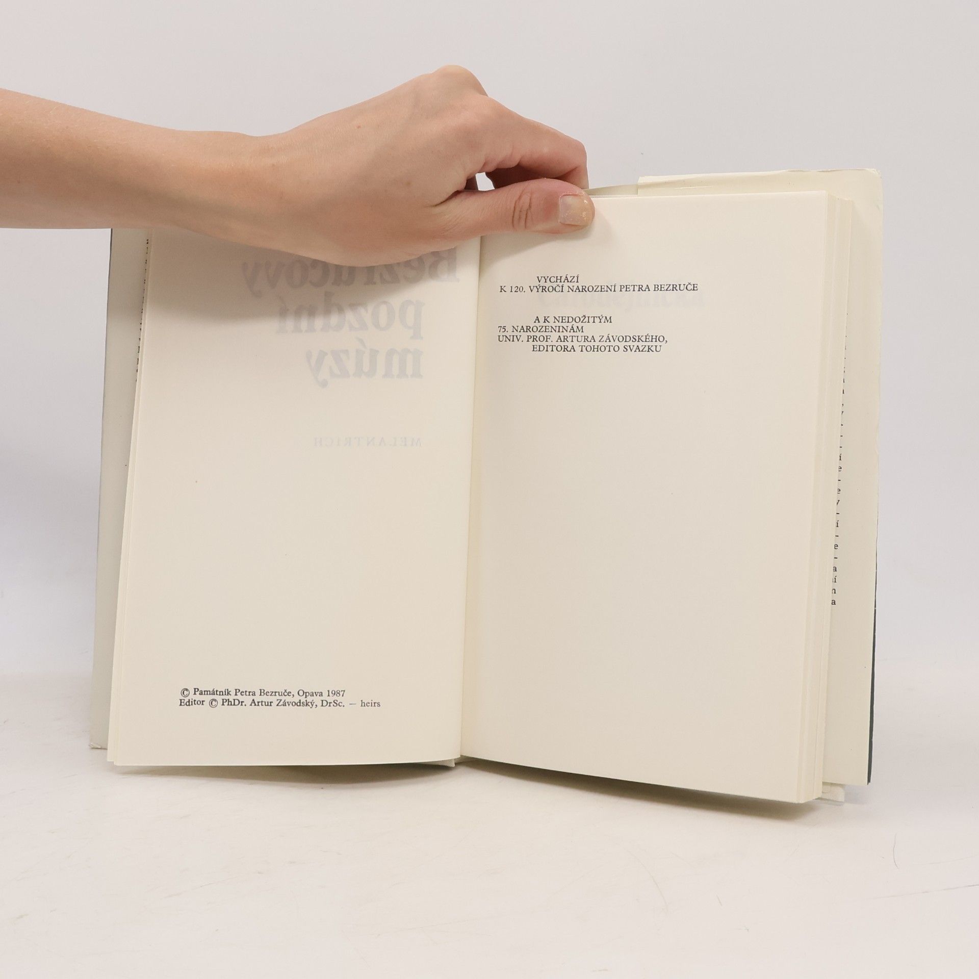 Artur Závodský Bezručovy pozdní múzy