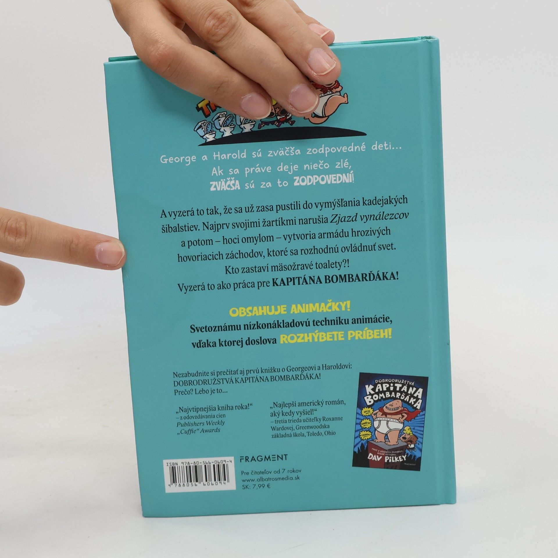 Dav Pilkey Kapitán Bombarďák a útok hovoriacich záchodov