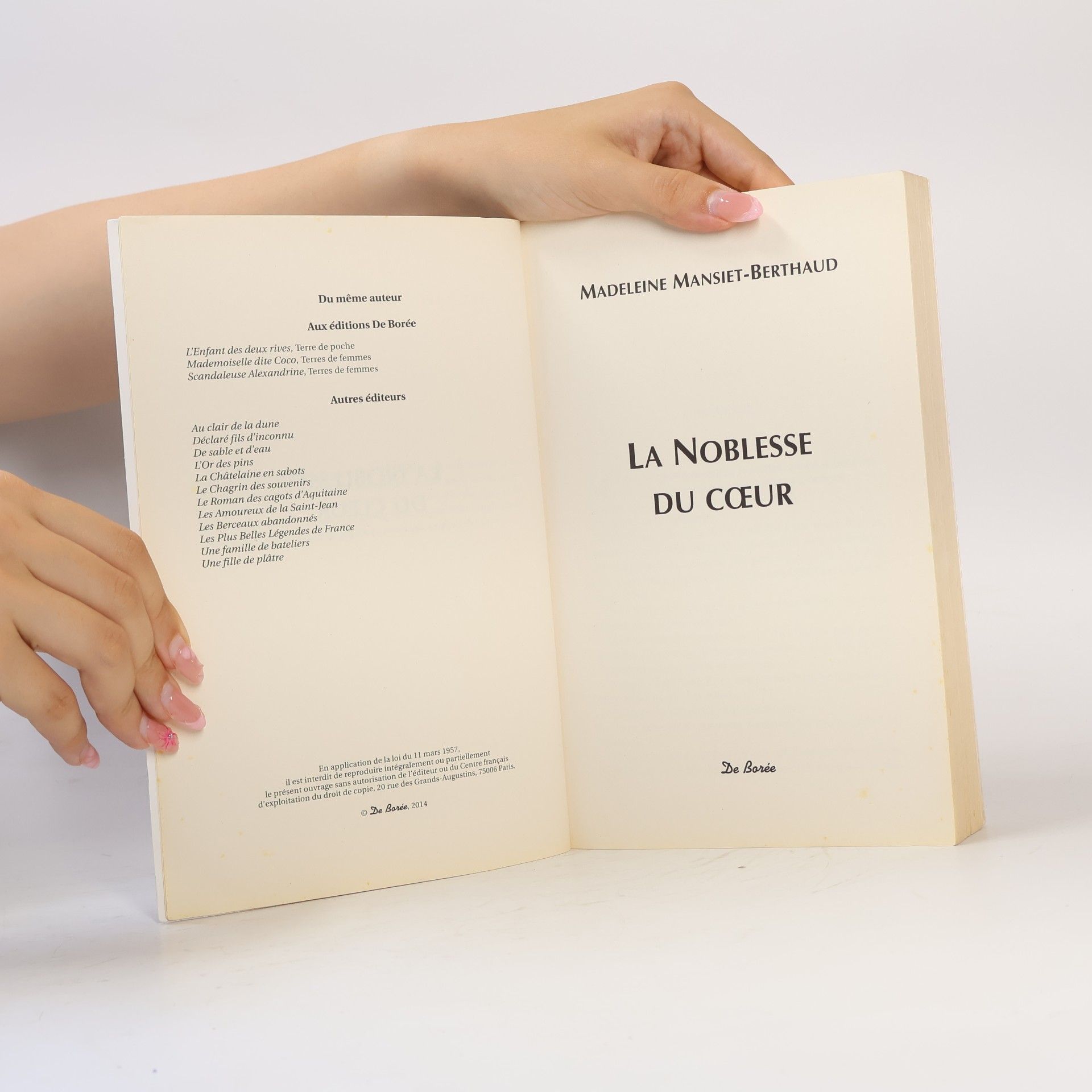 Madeleine Mansiet-Berthaud La Noblesse du cœur