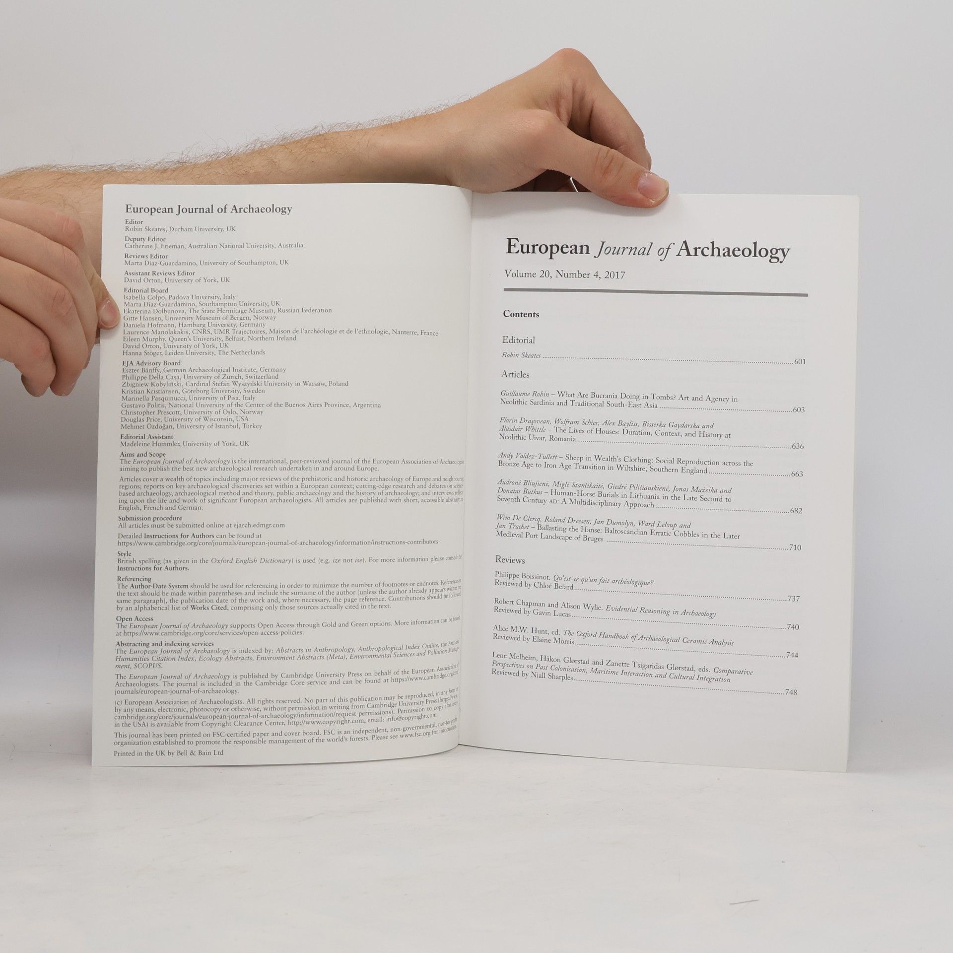 Autorenkollektiv European Journal of Archaeology. Vol. 20, Issue 4