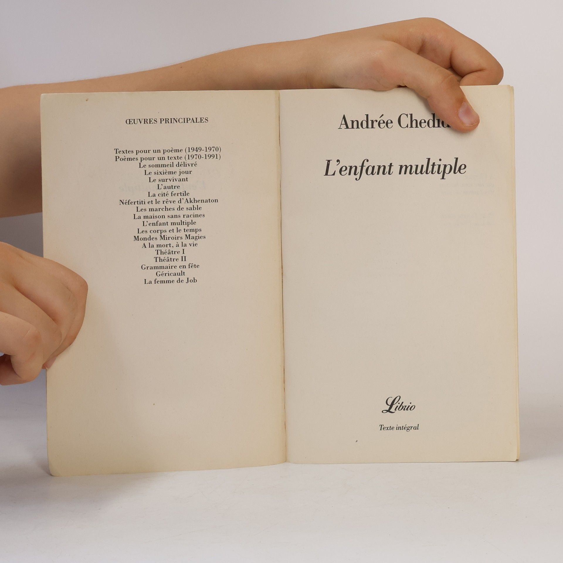 Andrée Chedid L'enfant multiple - Texte intégral