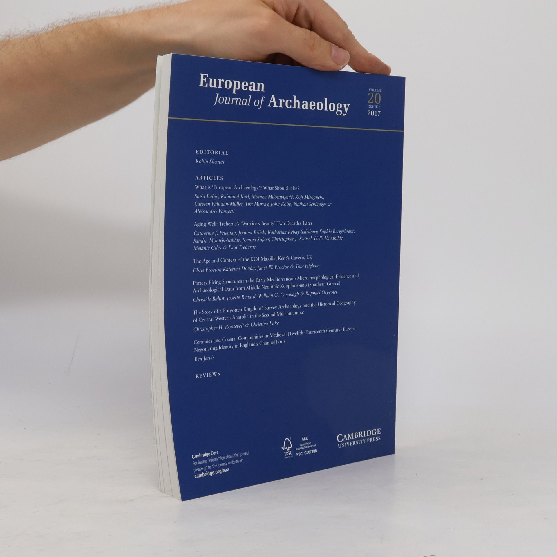 Various authors European Journal of Archaeology. Vol. 20, Issue 1