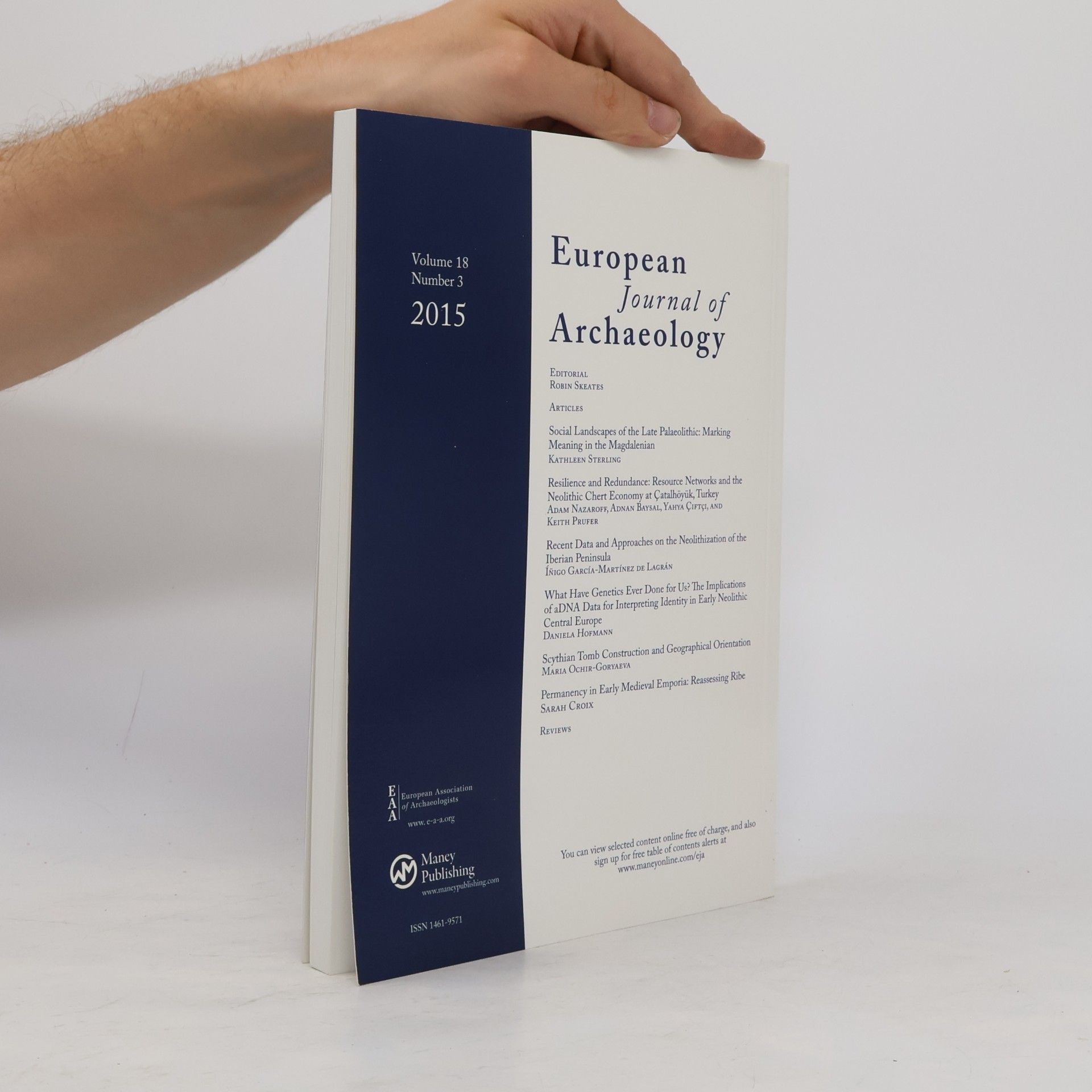 Various authors European Journal of Archaeology. Vol. 15. Number 3