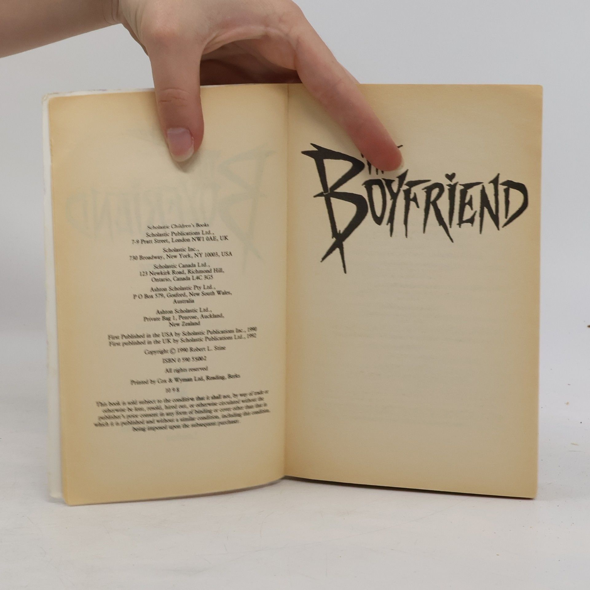 Robert Lawrence Stine Point Horror: The Boyfriend