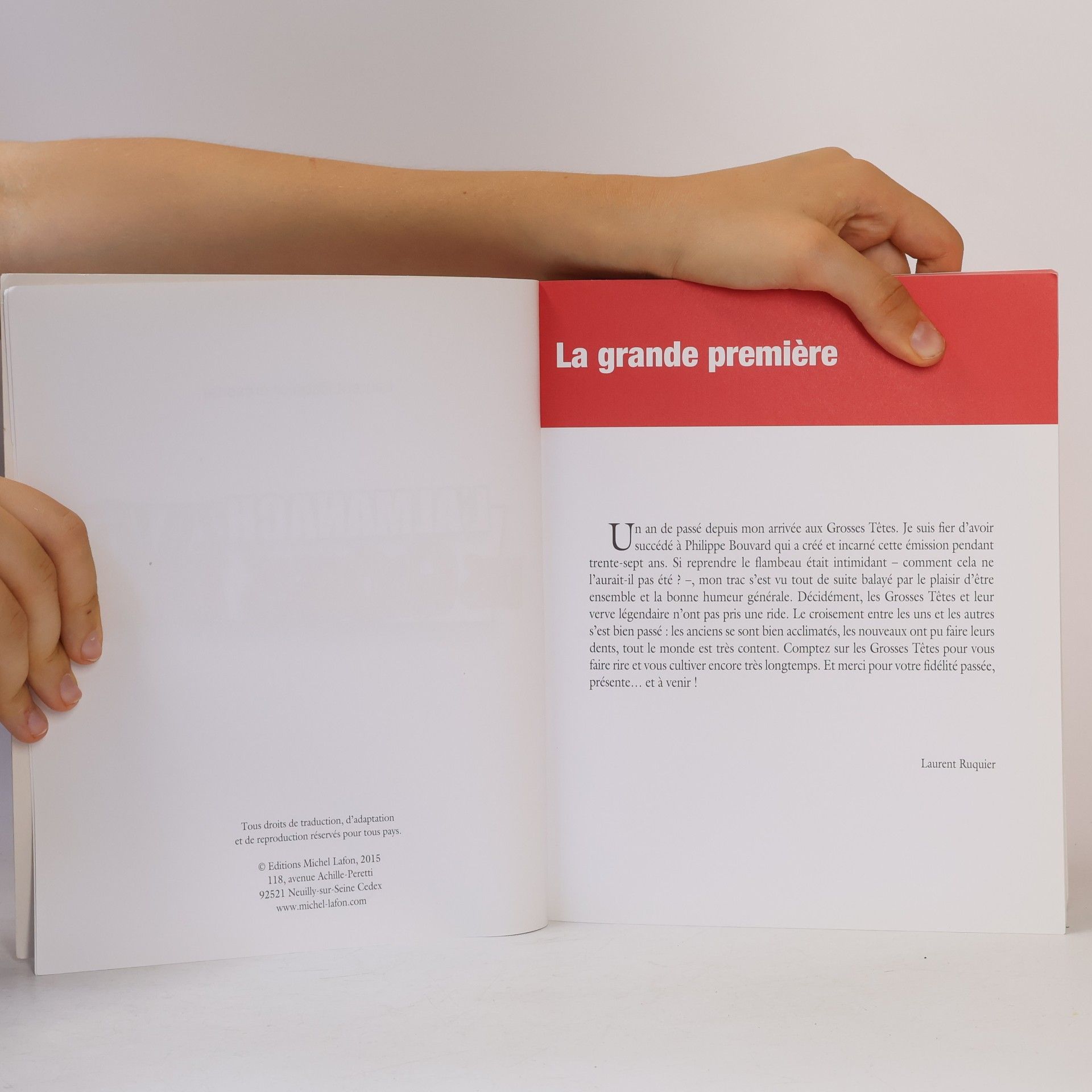 Laurent Ruquier L'almanach des Grosses Têtes