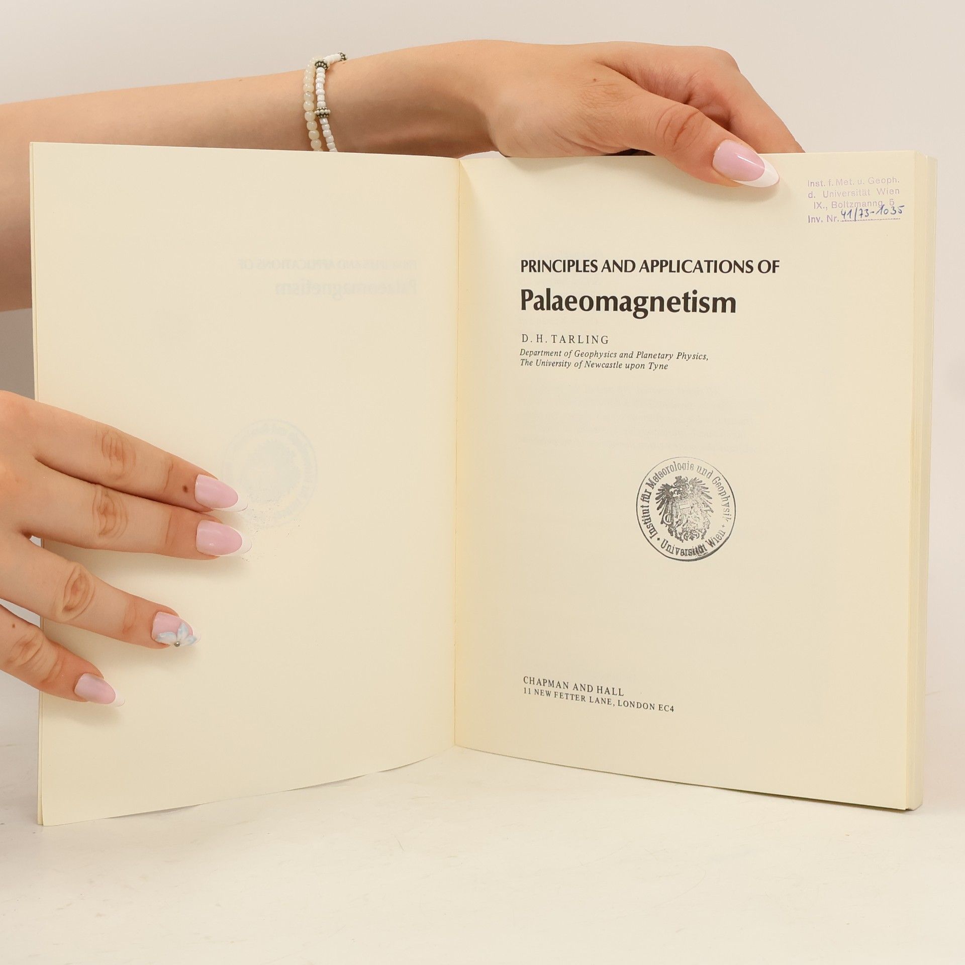 Donald H. Tarling Principles and Applications of Palaeomagnetism