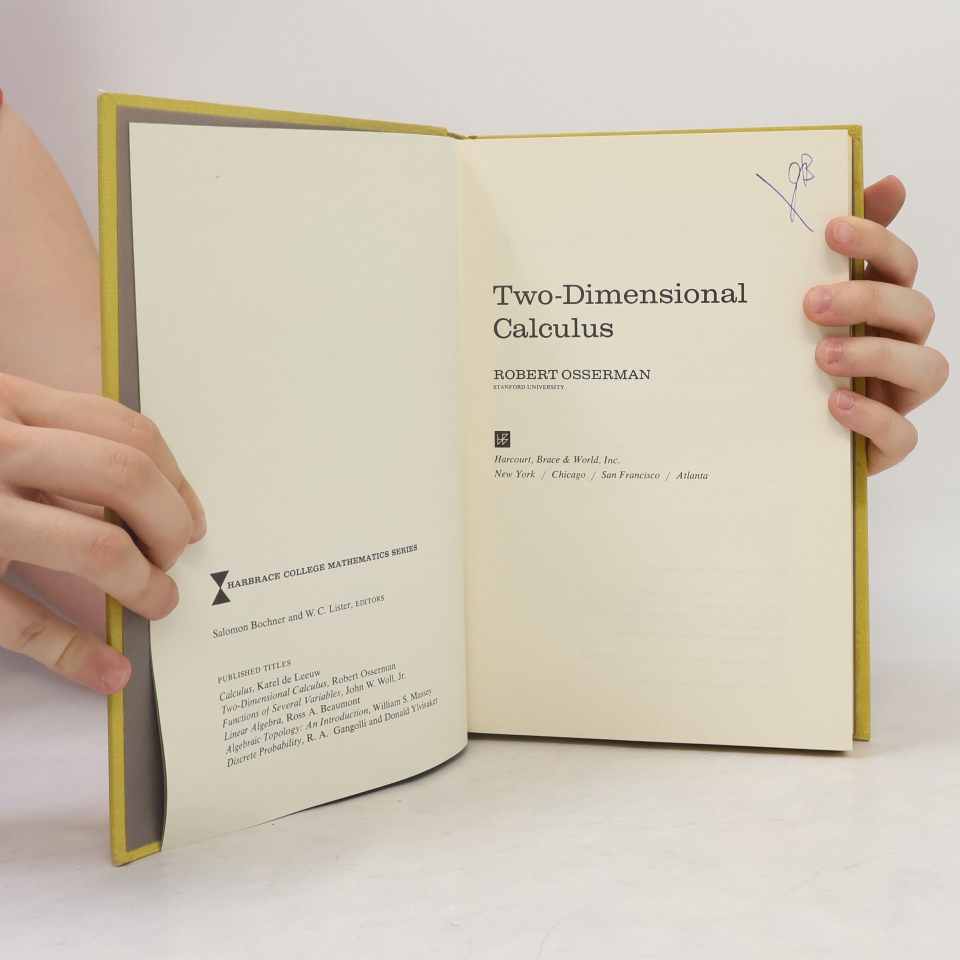 Robert Osserman Two-Dimensional Calculus