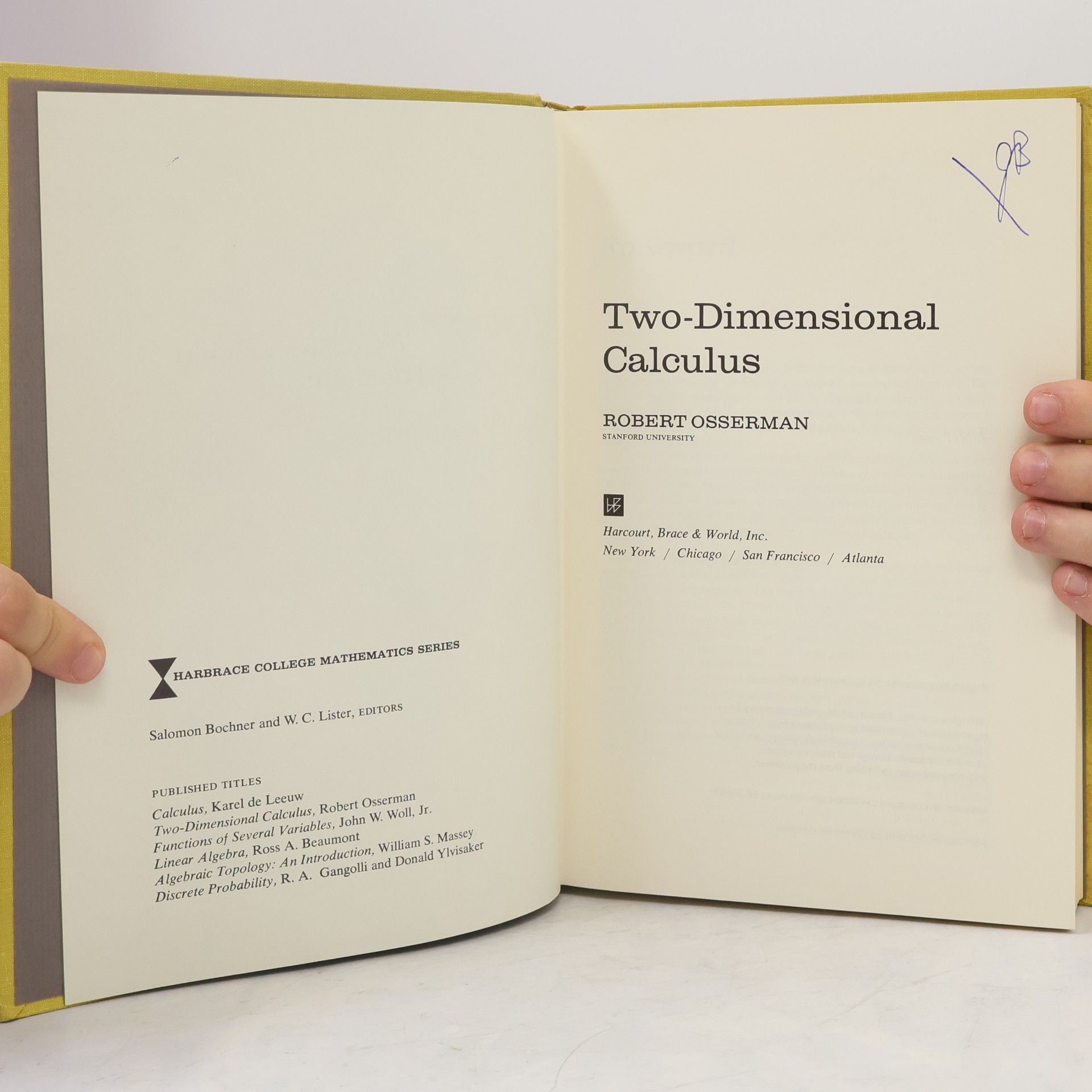 Robert Osserman Two-Dimensional Calculus