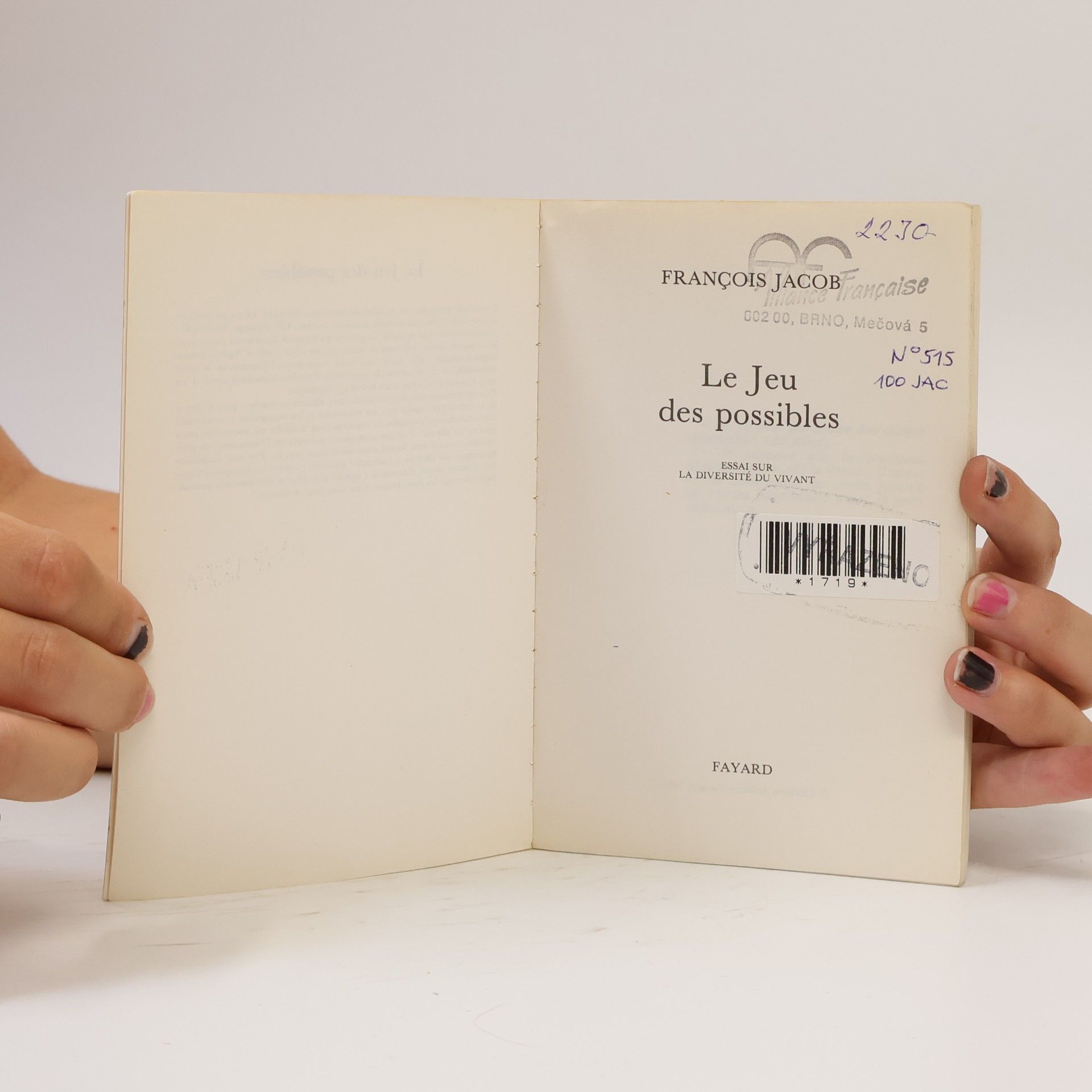 François Jacob Le jeu des possibles