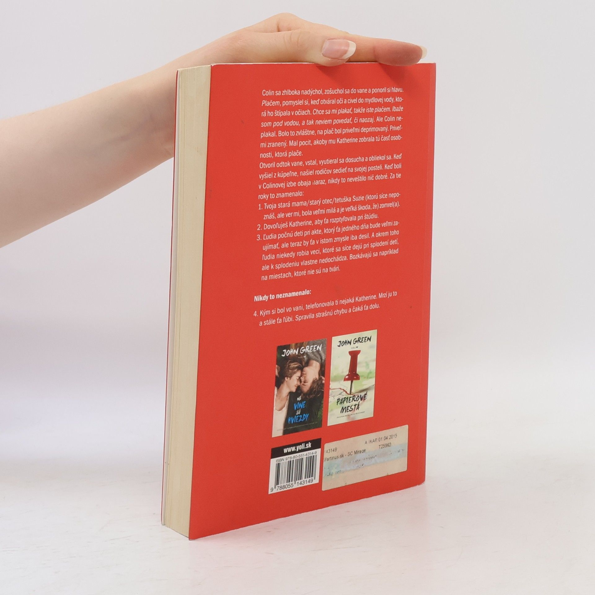 John Green Poučka o podstate predvídateľnosti Katherín