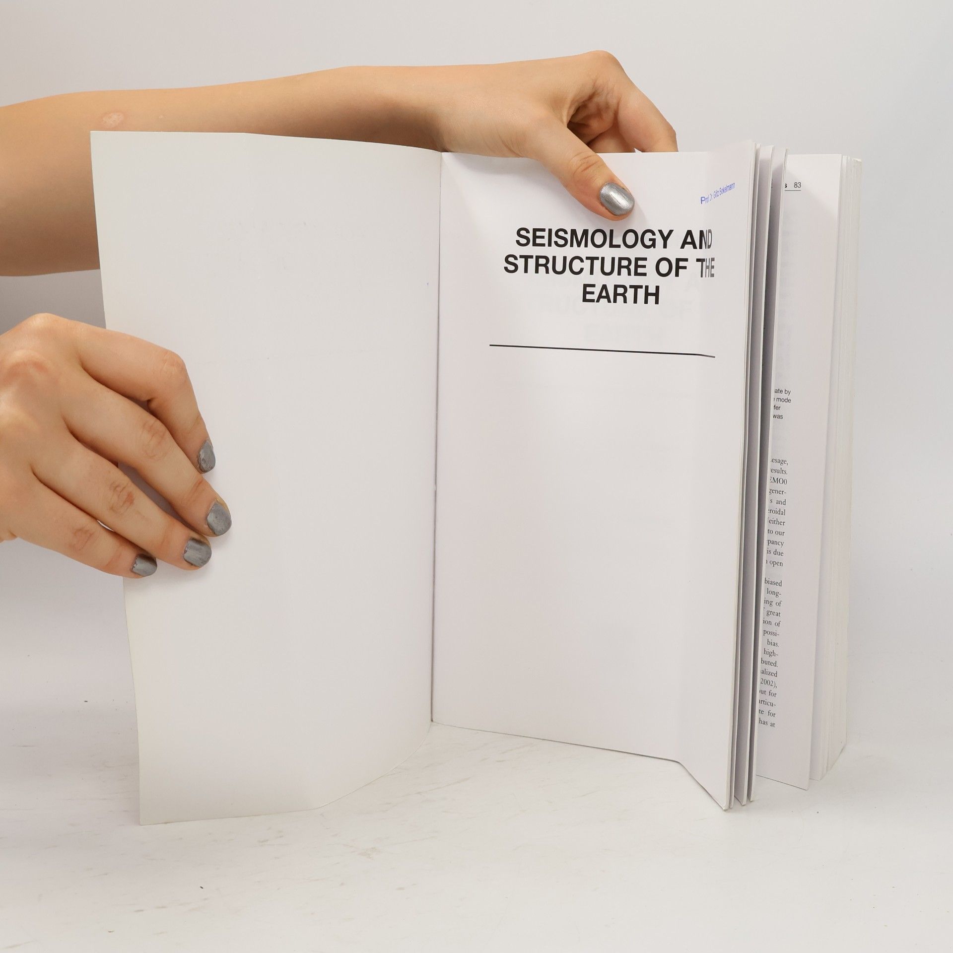 Barbara Romanowicz Seismology and Structure of the Earth