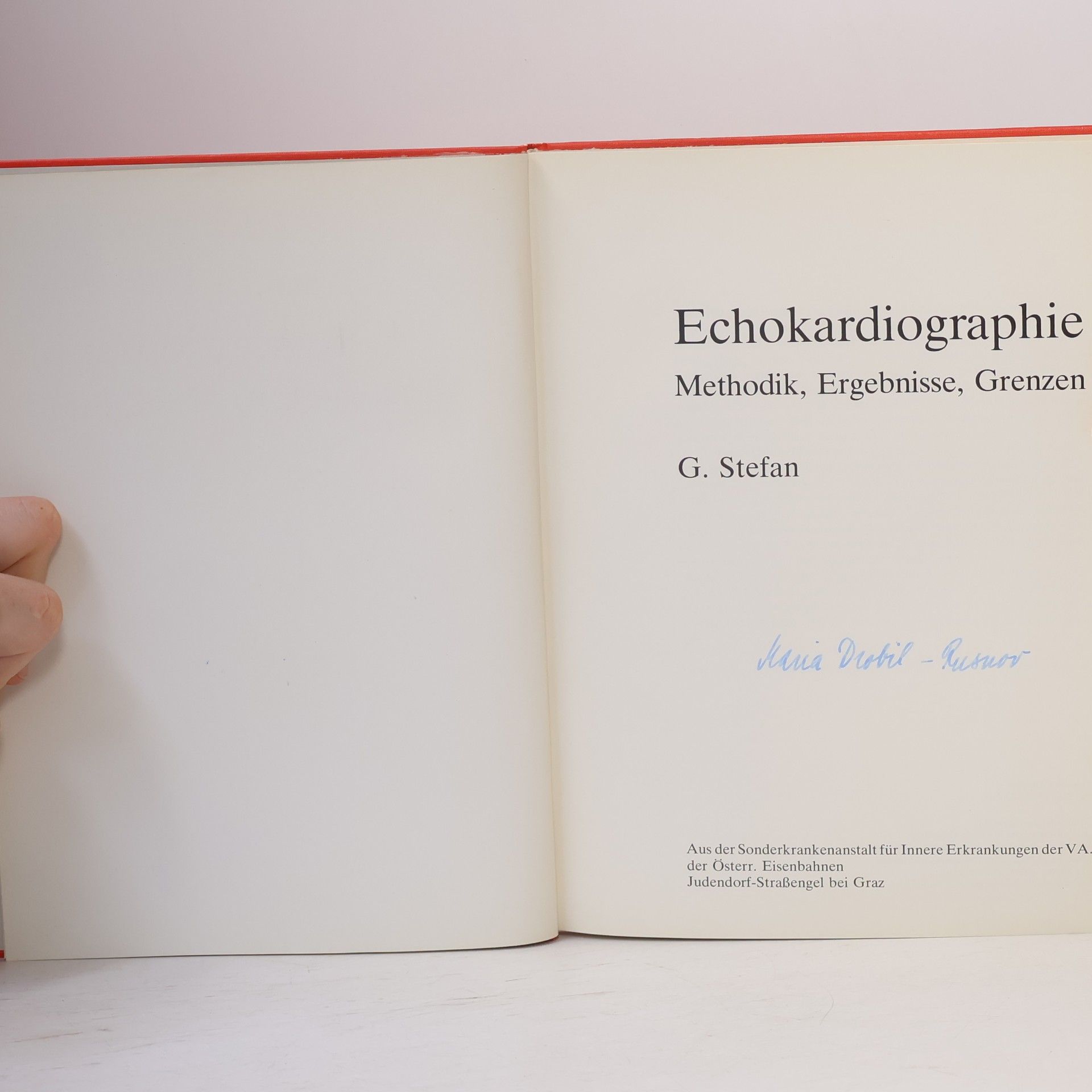 G. Stefan Kardiologische Diagnostik. Echokardiographie