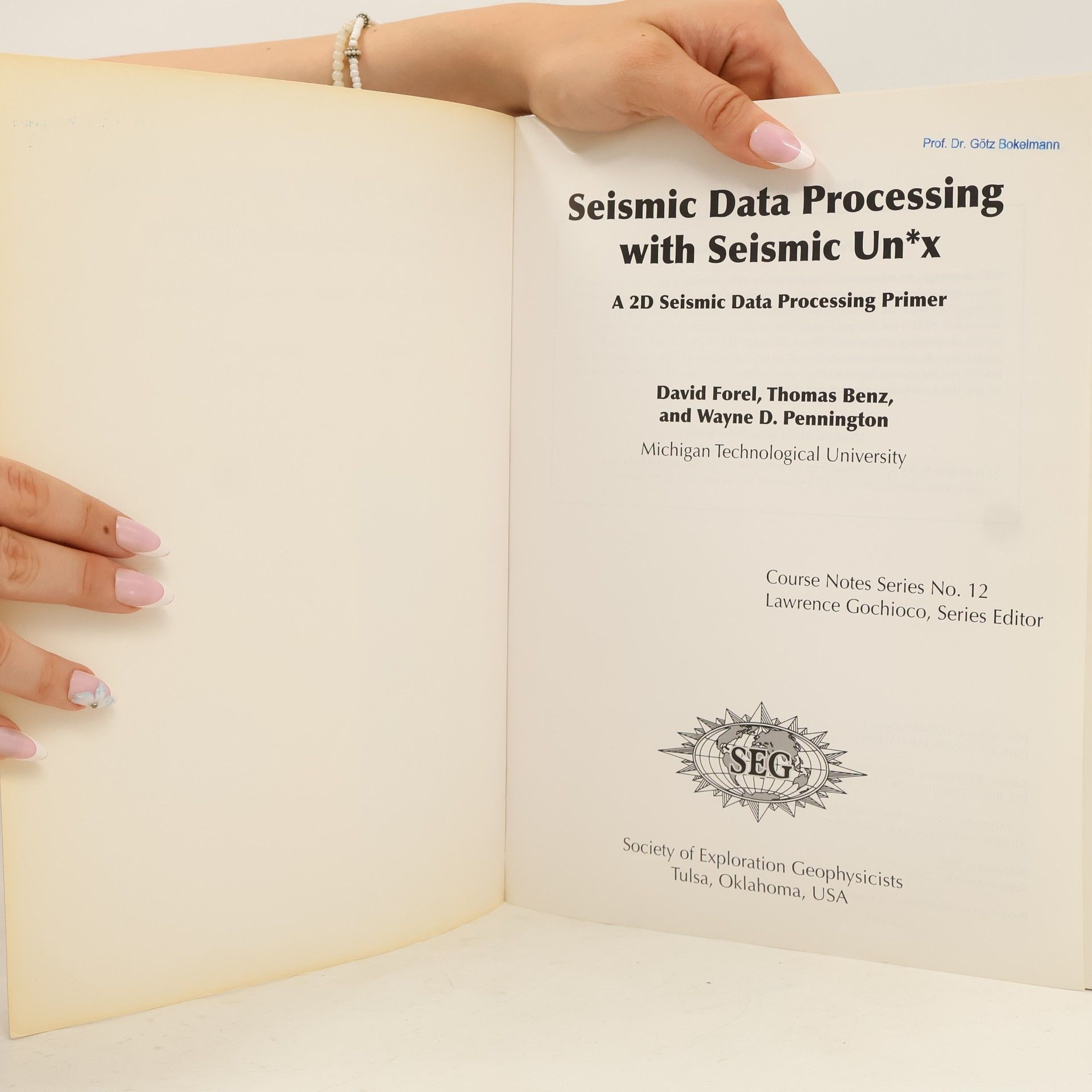 David Forel Seismic Data Processing with Seismic Un*x