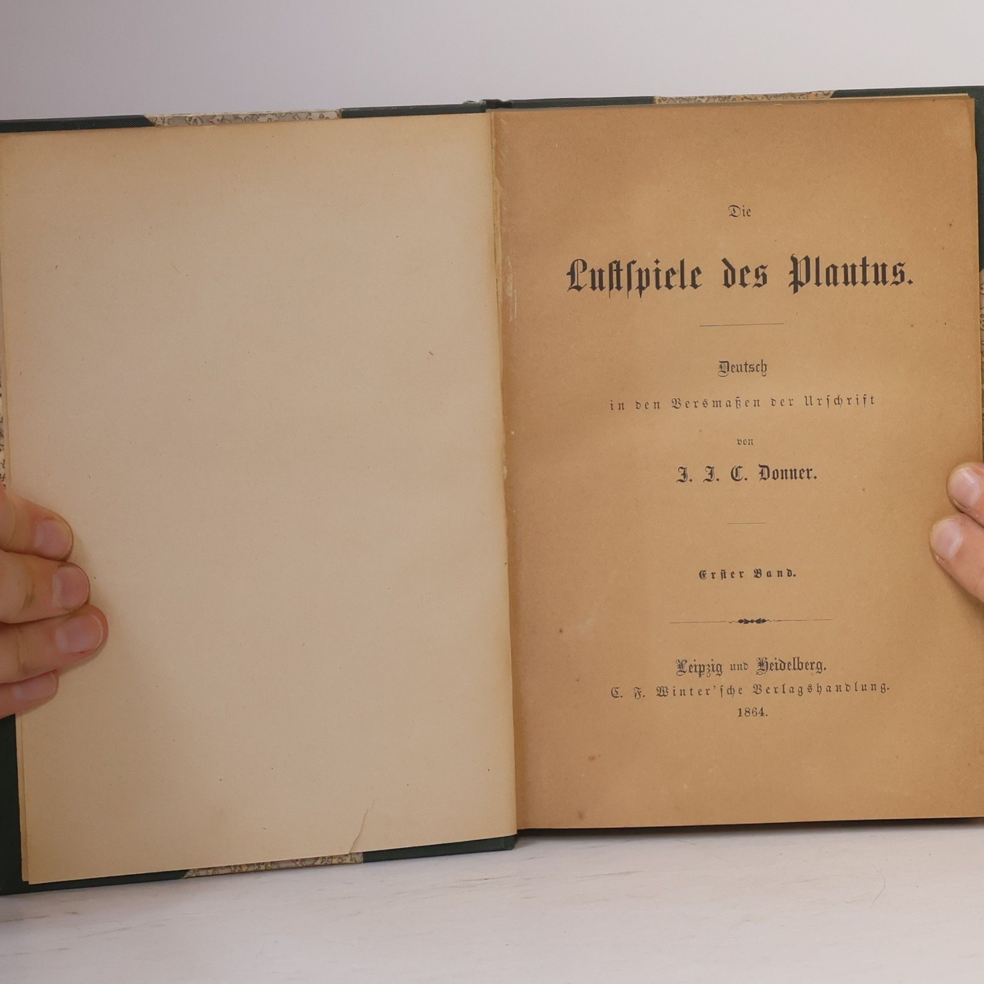 J. J. C. Donner Die Luftspiele des Plautus