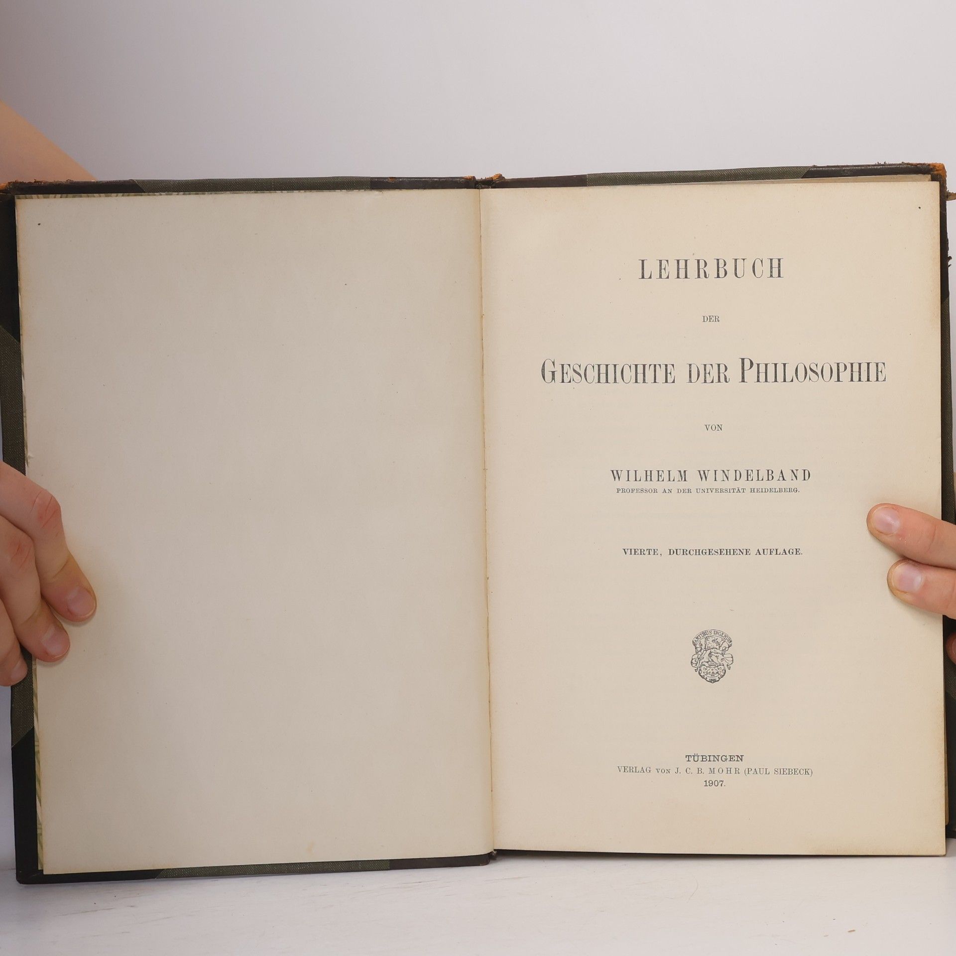 Wilhelm Windelband Lehrbuch der Geschichte der Philosophie