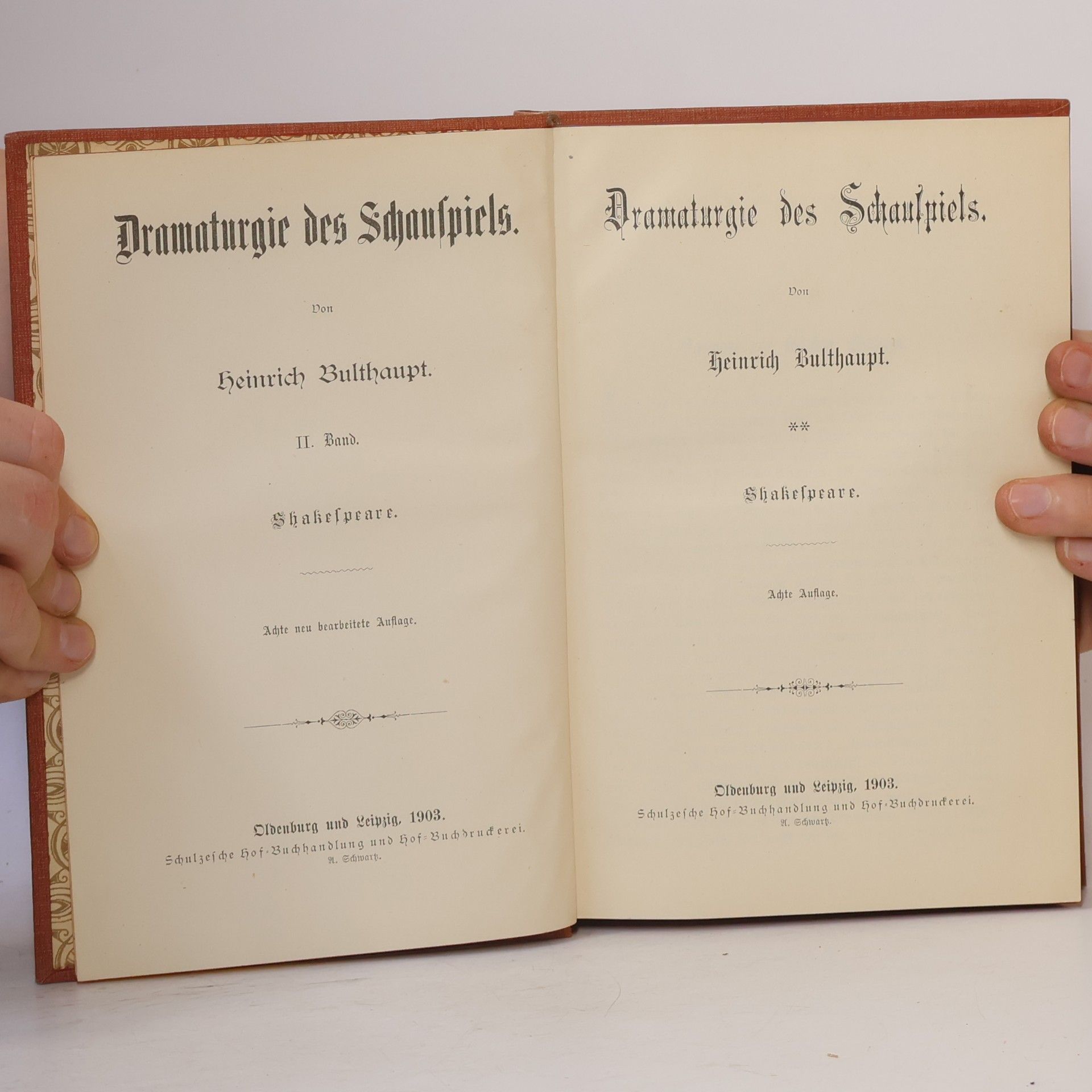 Heinrich Bulthaupt Dramaturgie des Schauspiels