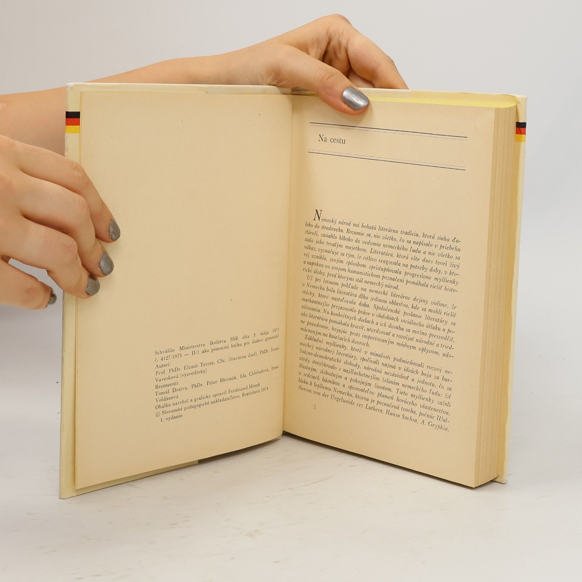 Elemír Terray Nemecká literárna čítanka. Deutsche Literatur erläuterungen Texte.