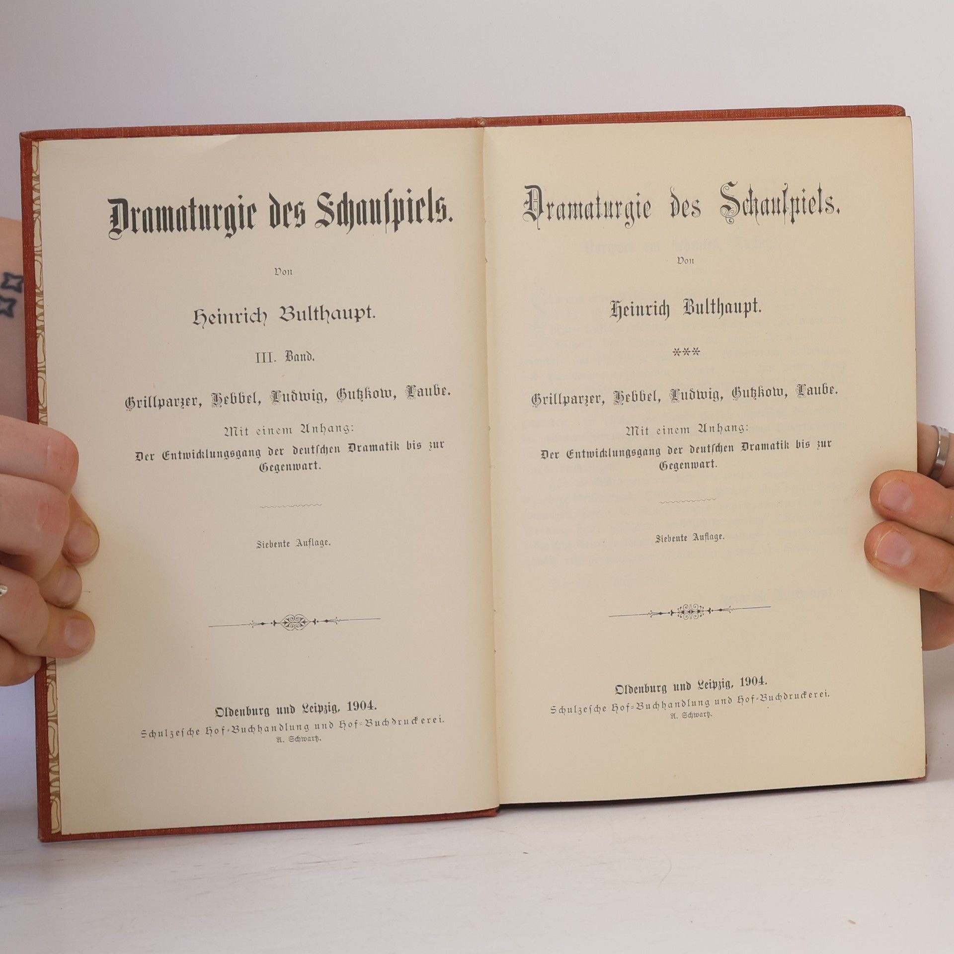 Heinrich Bulthaupt Dramaturgie des Schauspiels IV.
