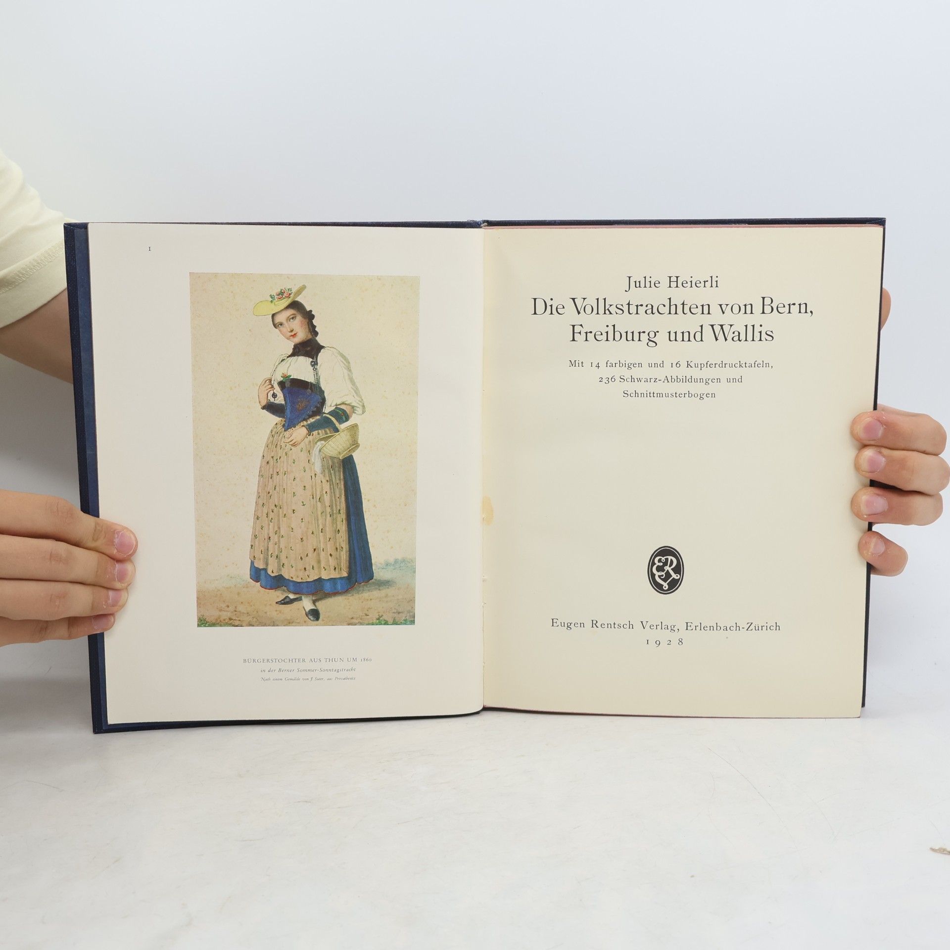 Julie Heierli Die Volkstrachten von Bern Freiburg & Wallis