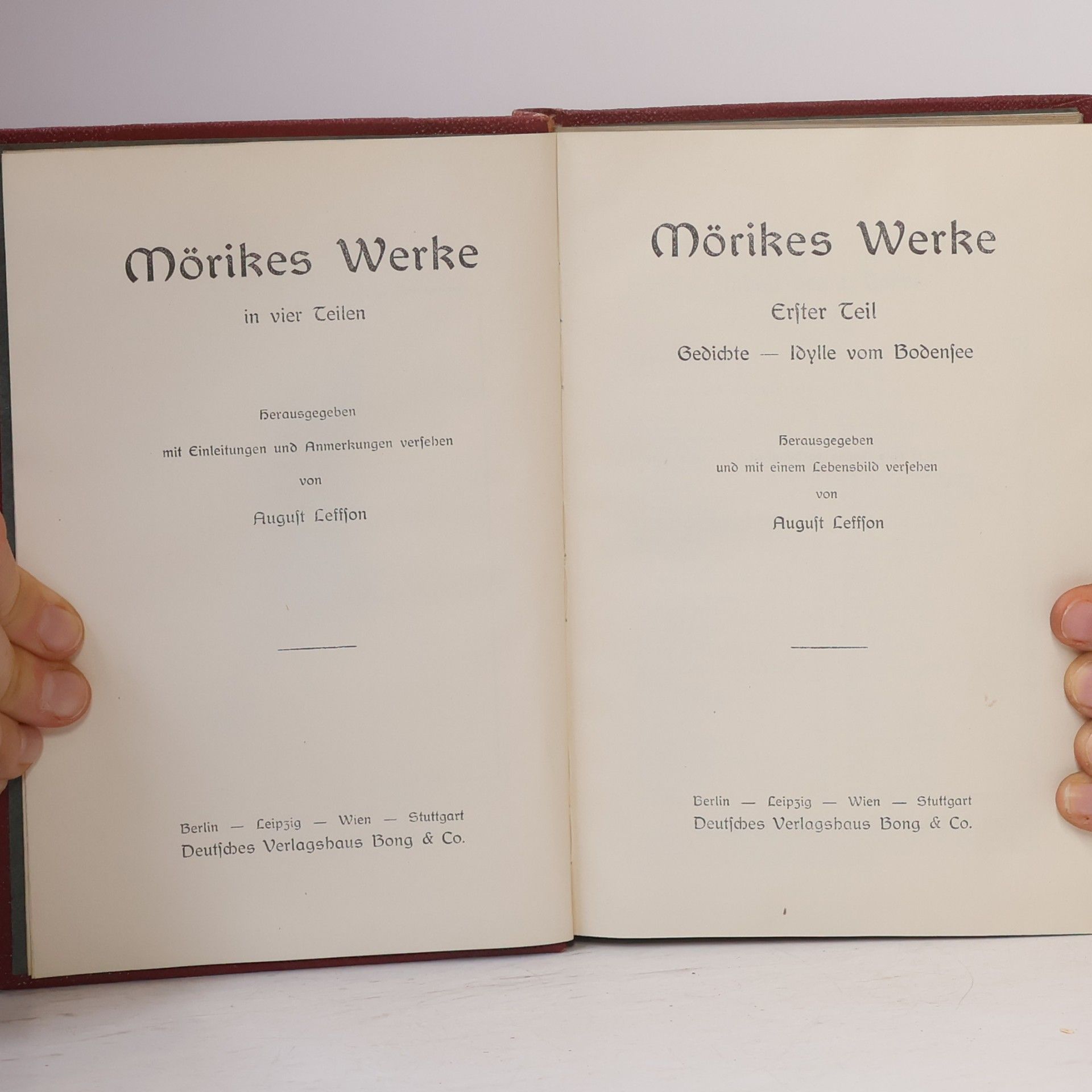 August Leffson Mörikes Werke 1