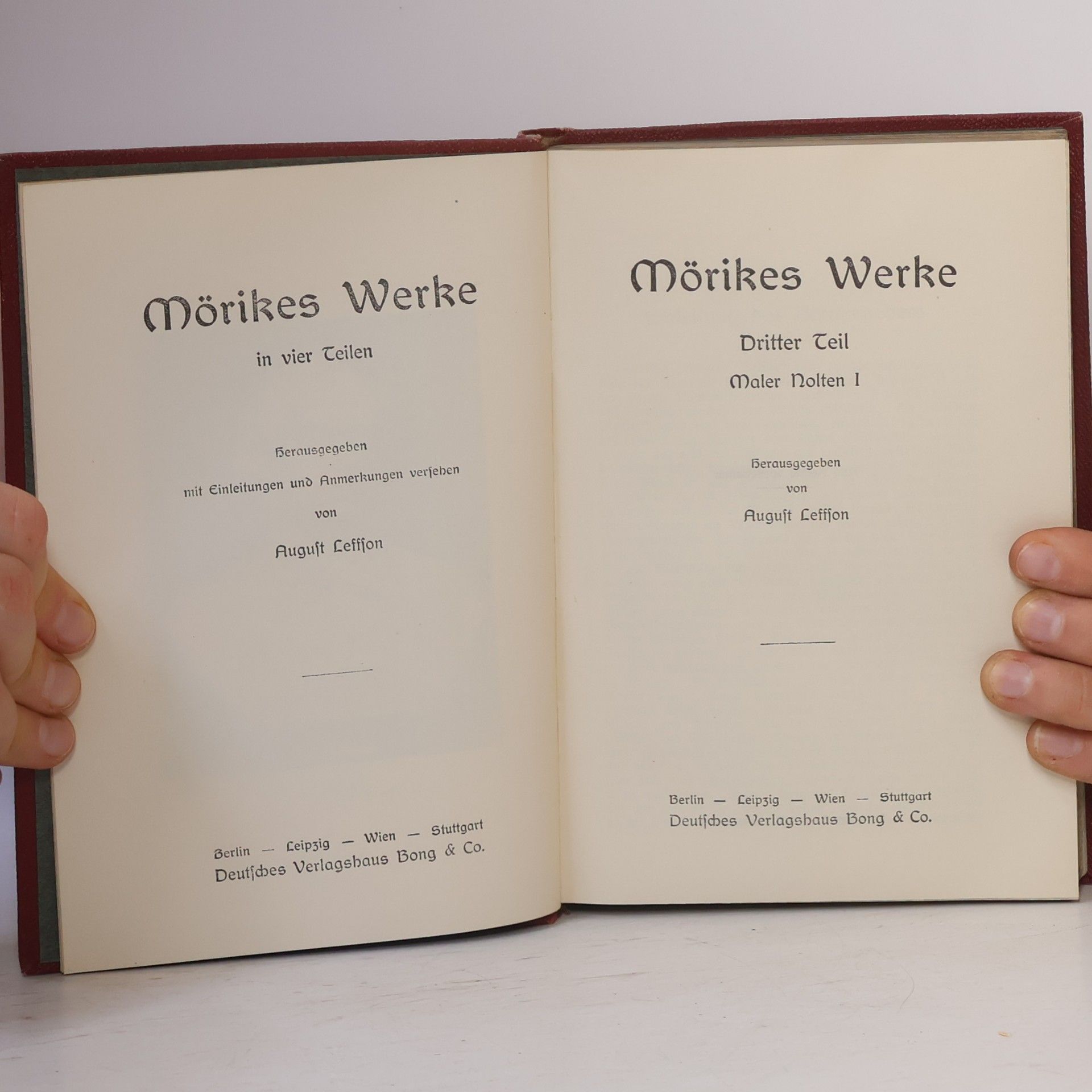 August Leffson Mörikes Werke 3-4