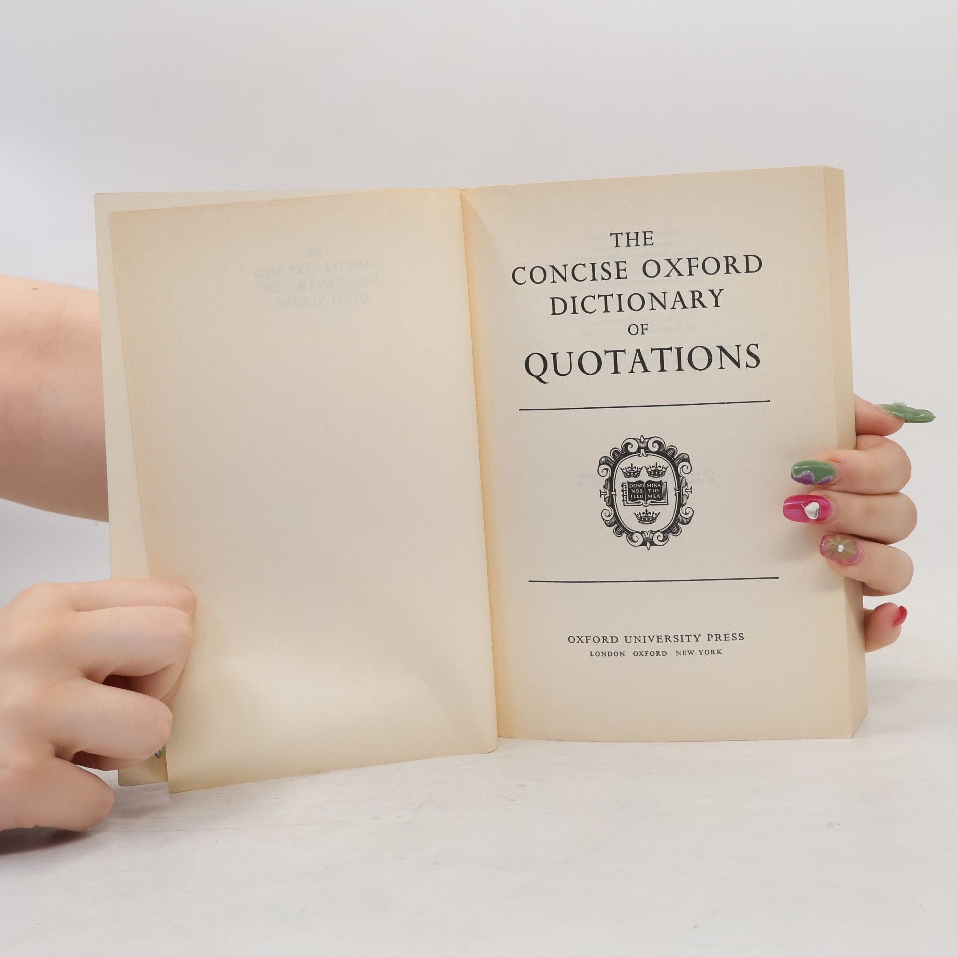 Autores varios The Concise Oxford Dictionary of Quotations