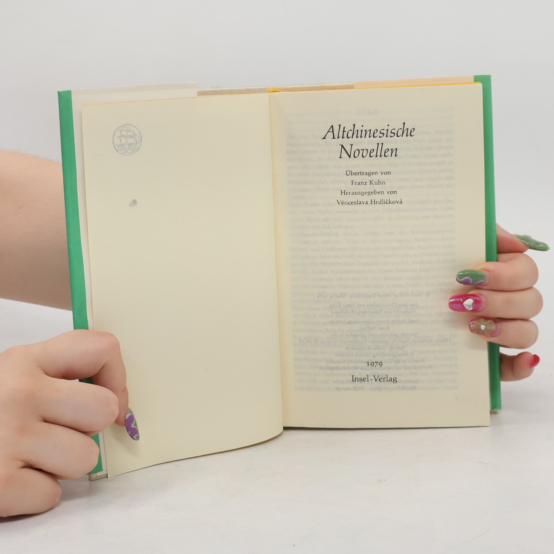 Věnceslava Hrdličková Altchinesische Novellen