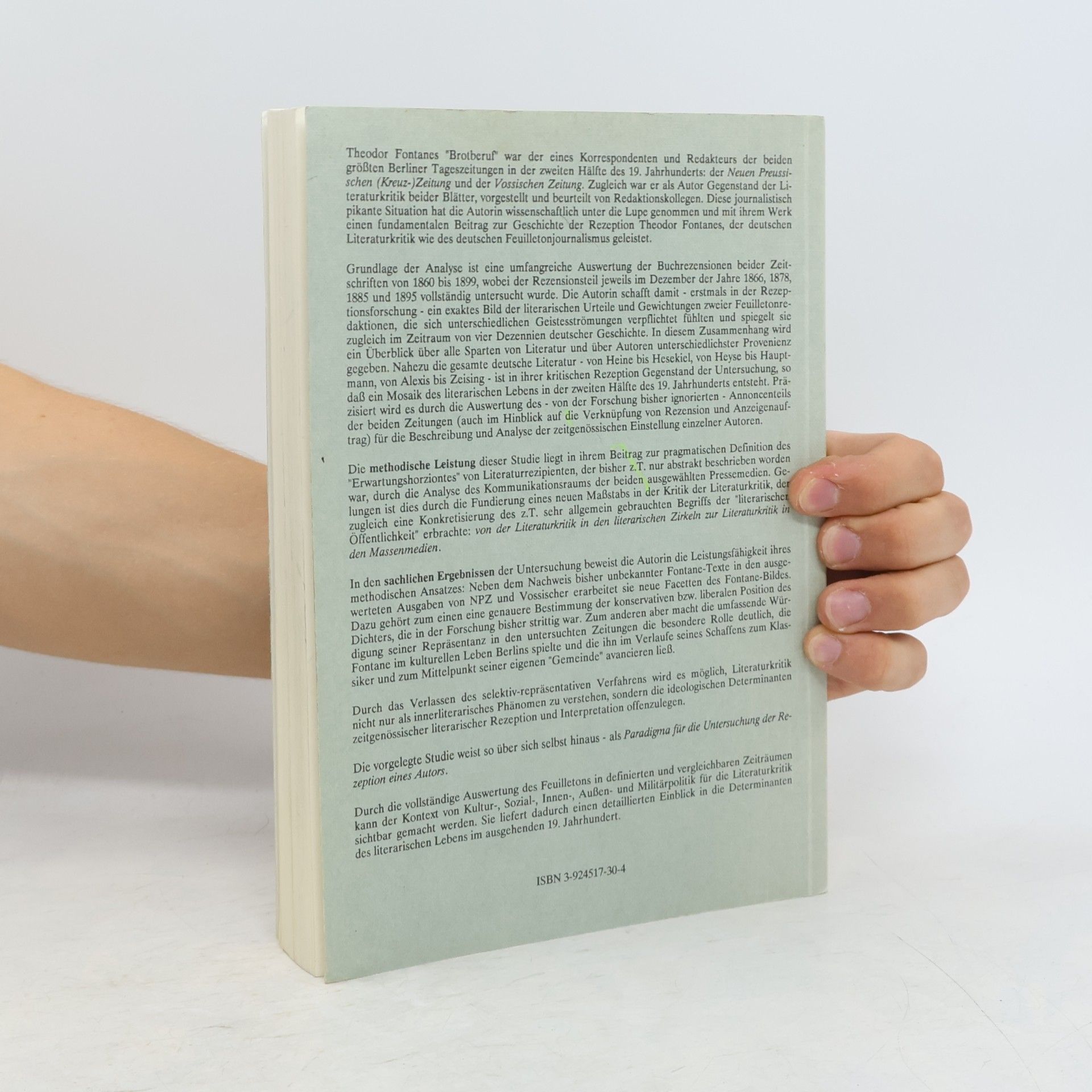 Luise Berg-Ehlers Theodor Fontane und die Literaturkritik