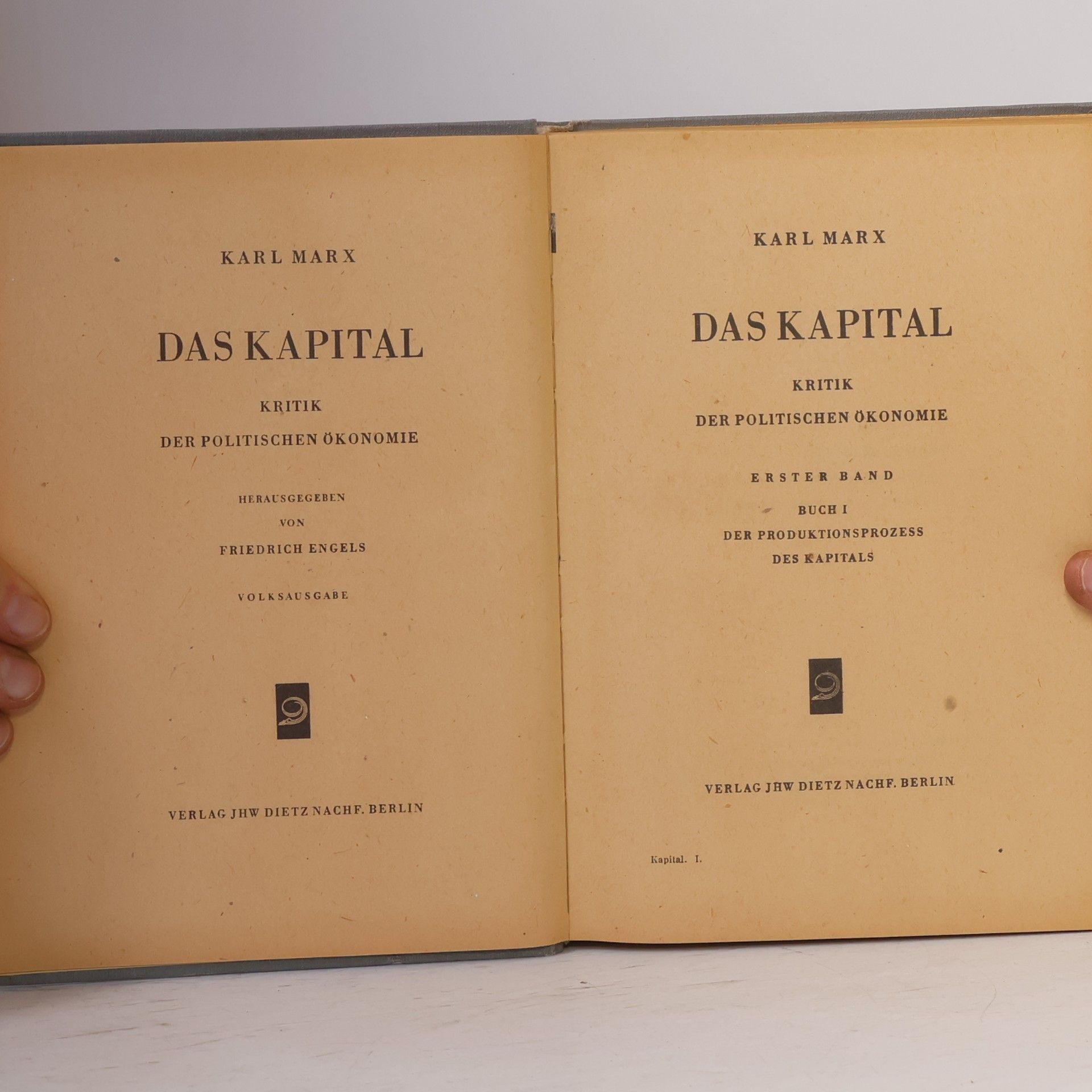 Karl Marx Das Kapital. Erster Band