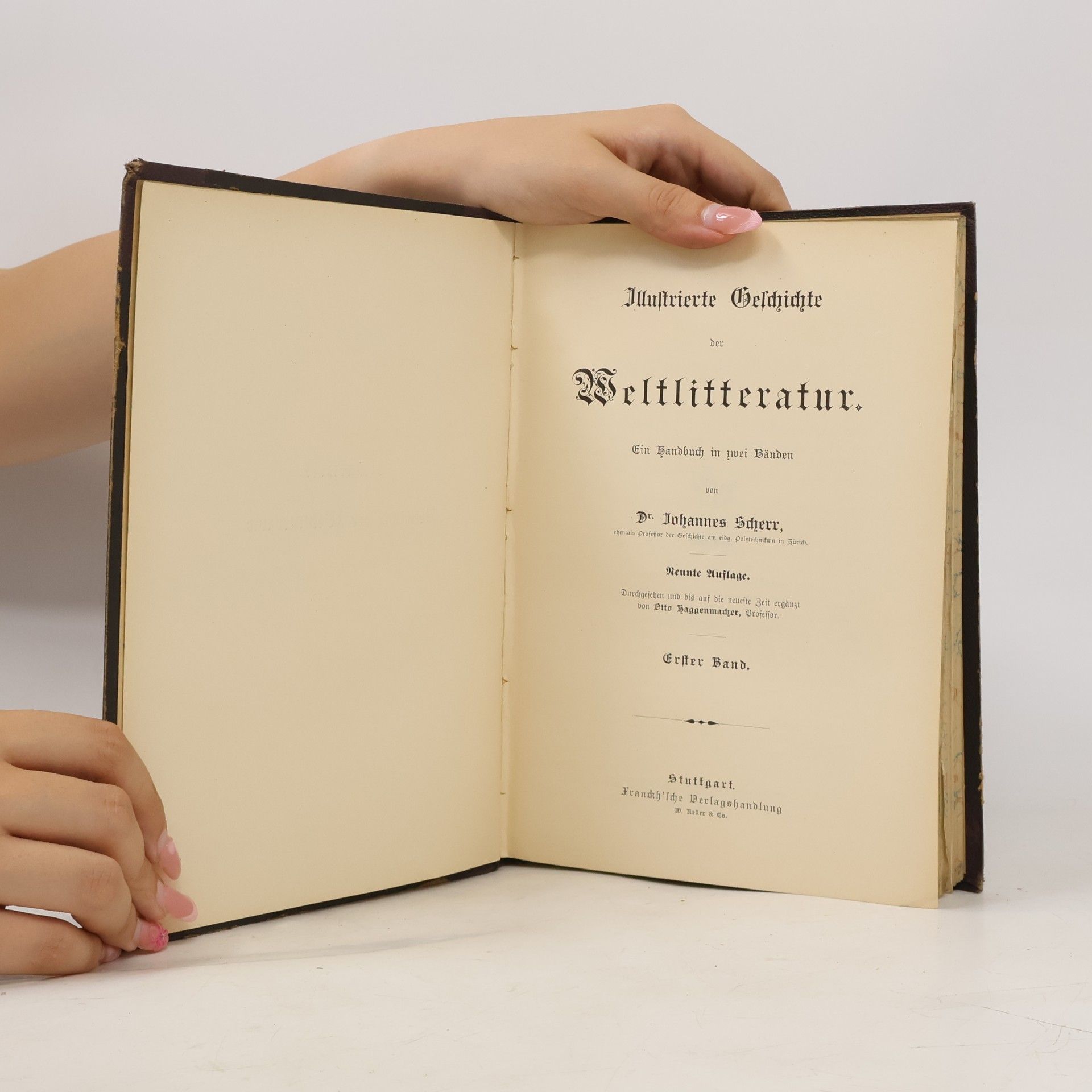Johannes Scherr Illustrierte Geschichte der Weltliteratur I.