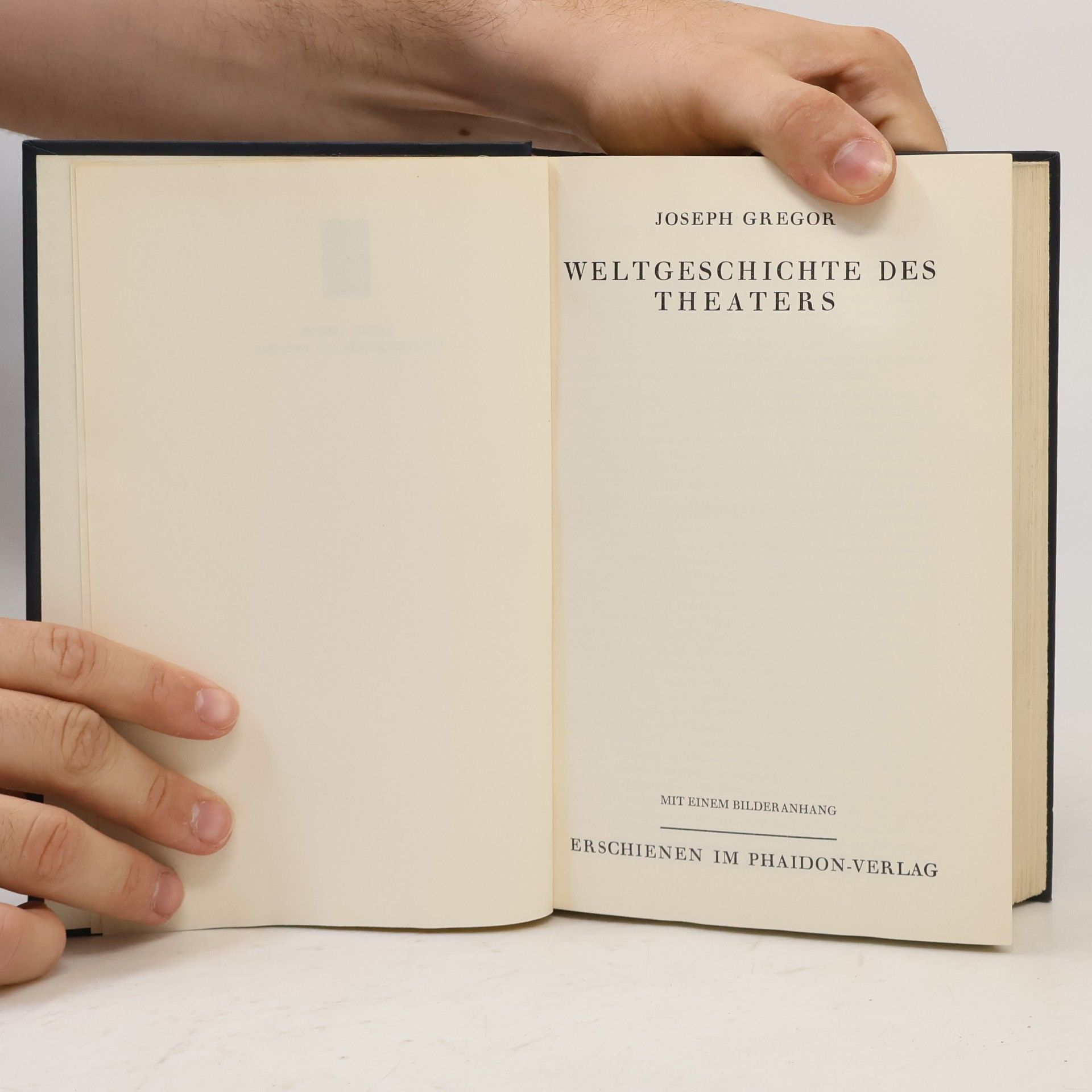 Joseph Gregor Weltgeschichte des Theaters
