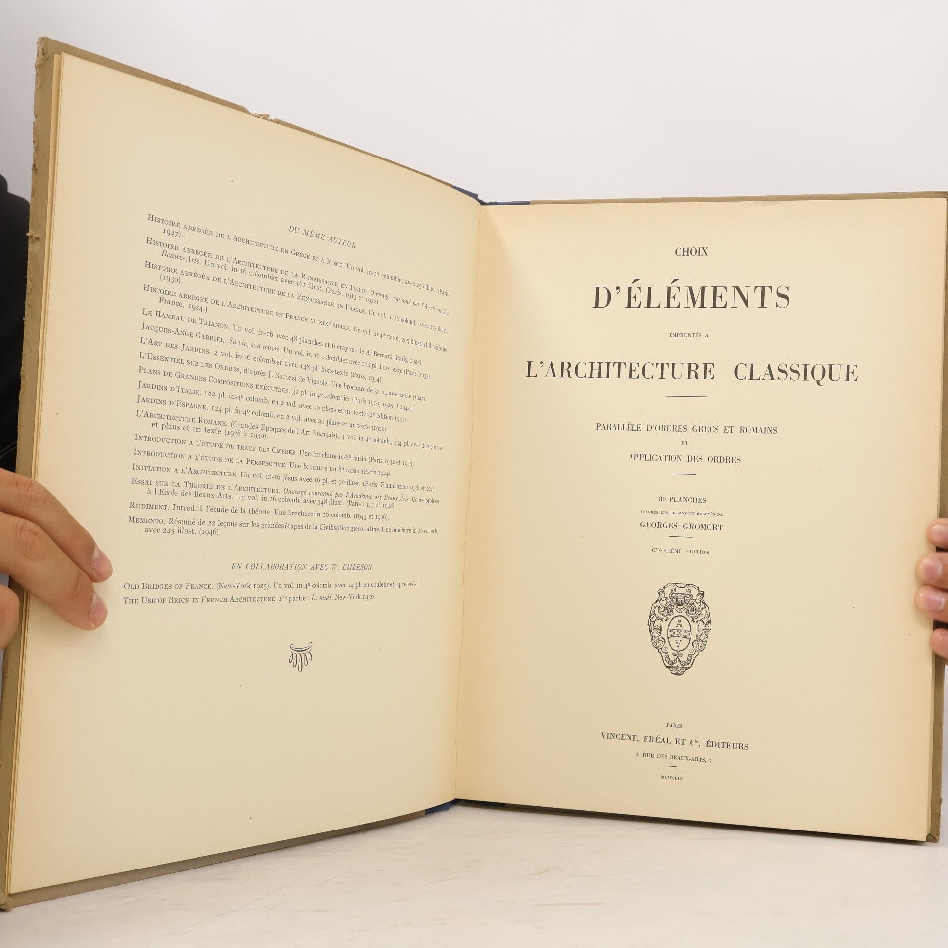 Georges Gromort Choix d'éléments empruntés à l'architecture classique