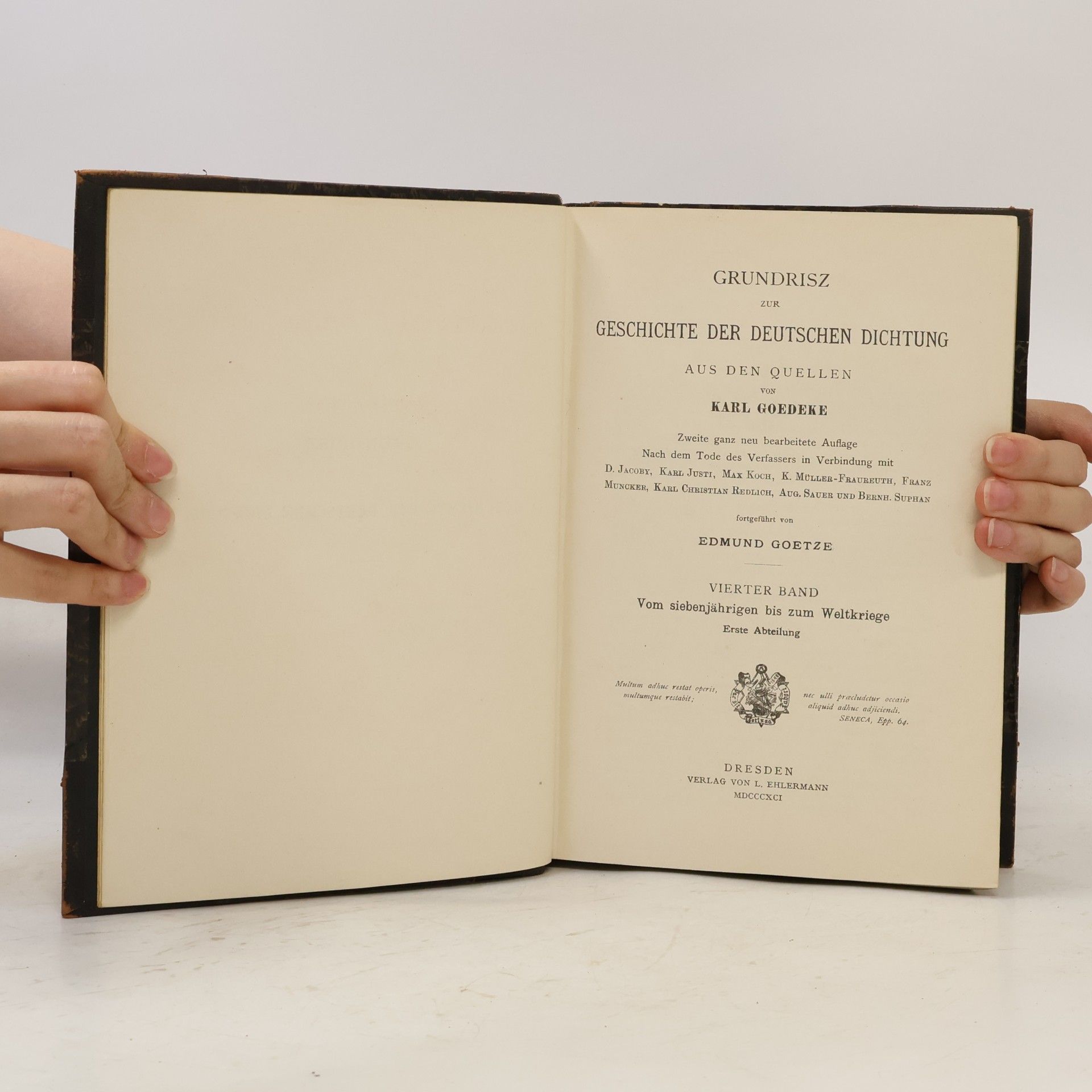 Karl Goedeke Grundriß zur Geschichte der deutschen Dichtung IV.