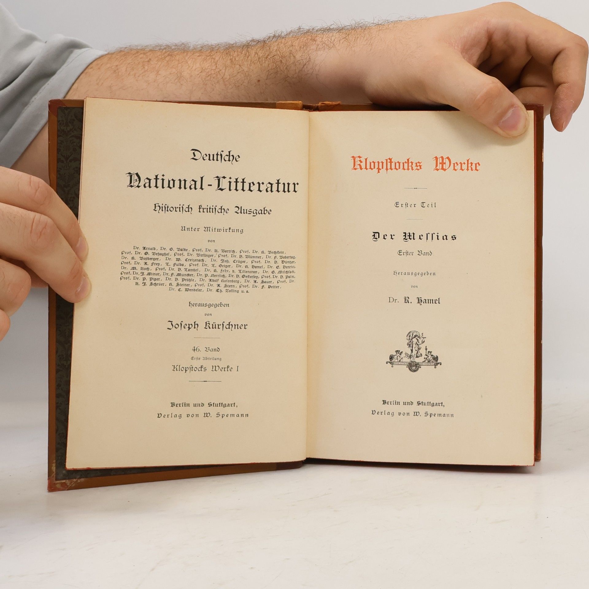 Friedrich Gottlieb Klopstock Bulletin et Mémoires I. Der Messias