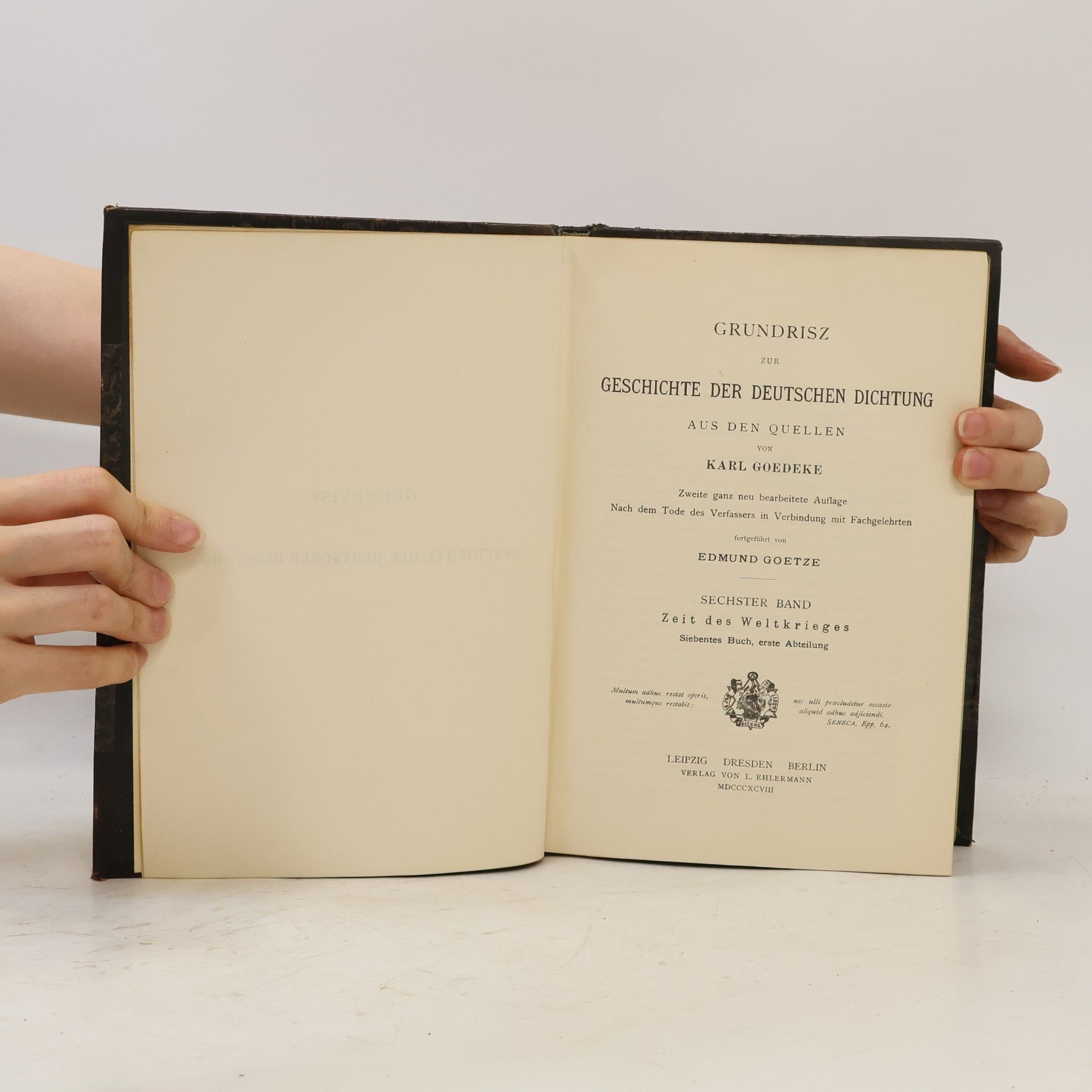Karl Goedeke Grundriß zur Geschichte der deutschen Dichtung