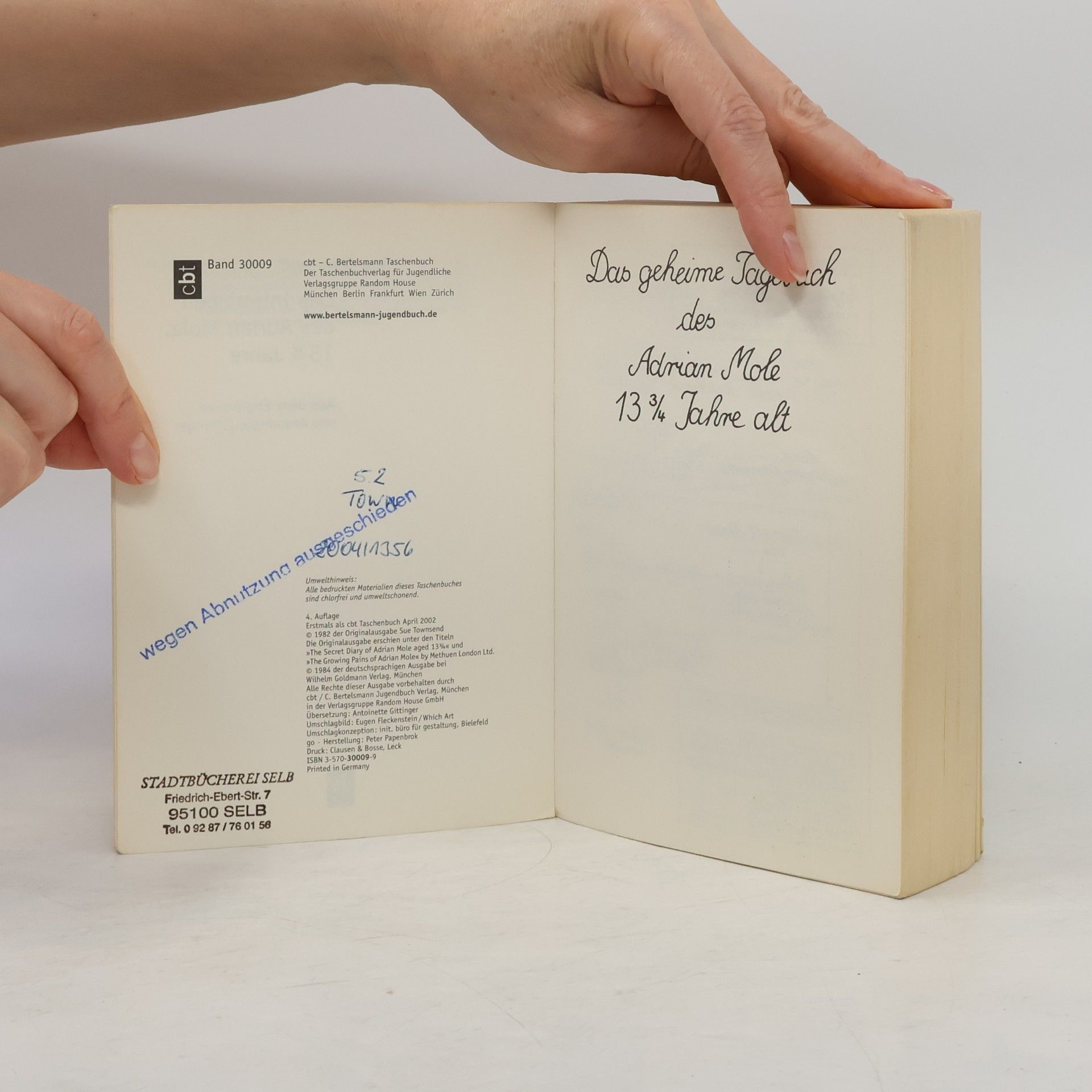 Sue Townsend Das Intimleben des Adrian Mole, 13 3/4 Jahre
