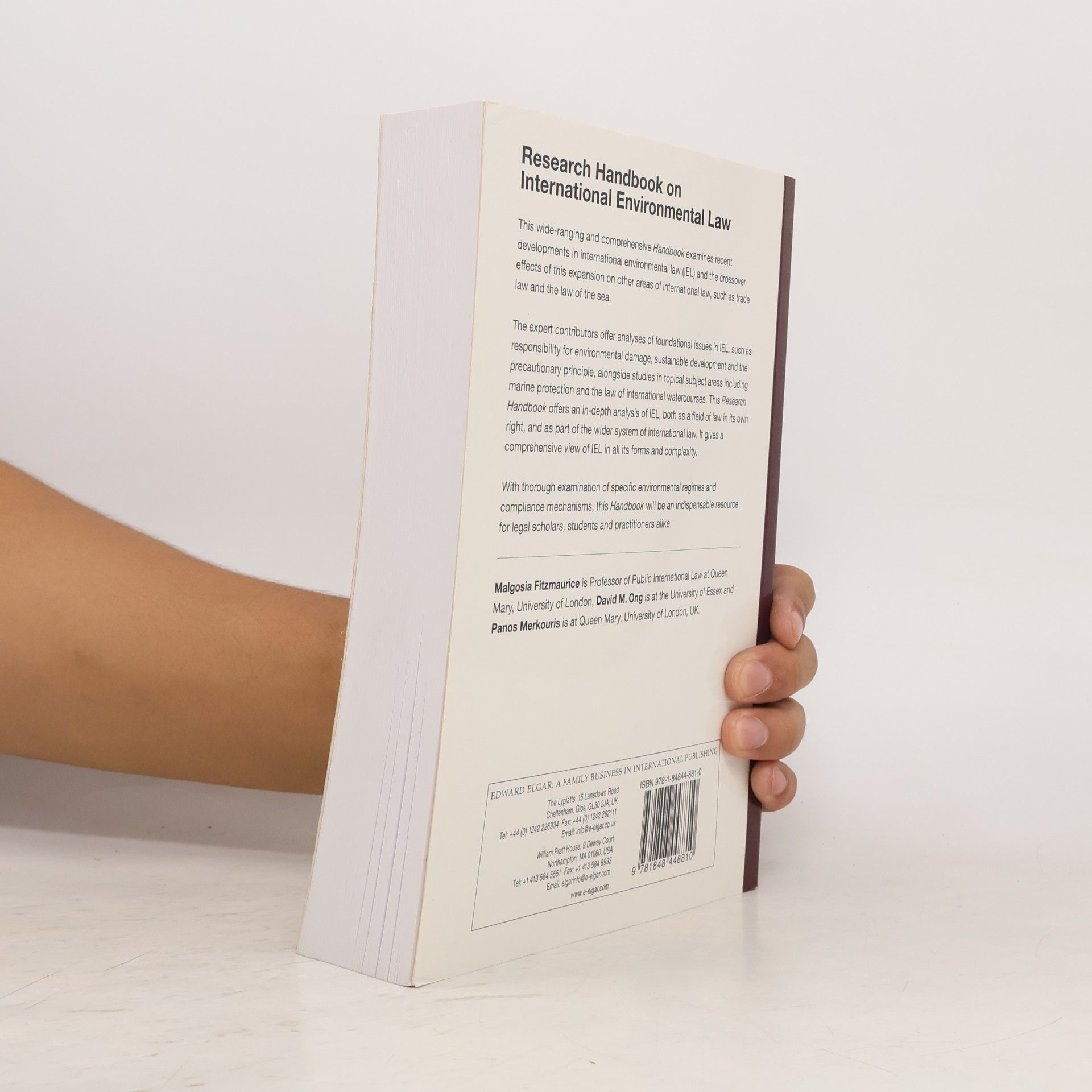Malgosia Fitzmaurice Research Handbooks in International Law: Research Handbook on International Environmental Law