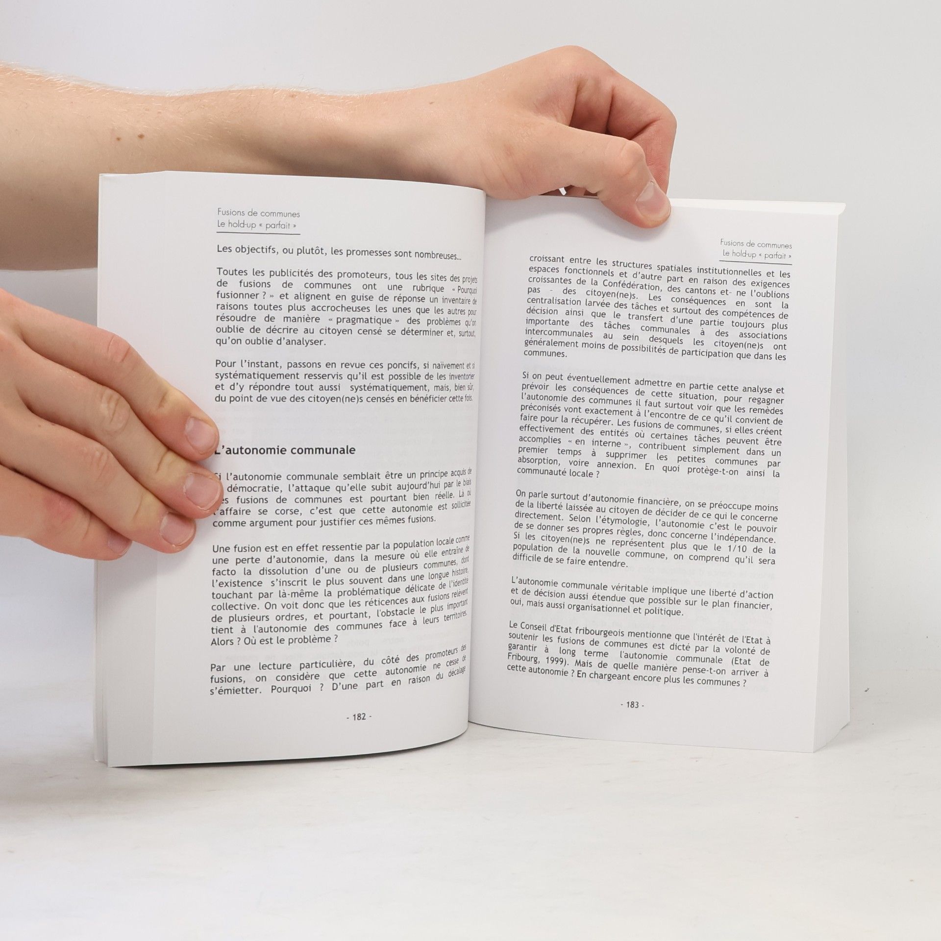 Bernhard Rosenkranz Fusions de communes - Le hold-up « parfait »