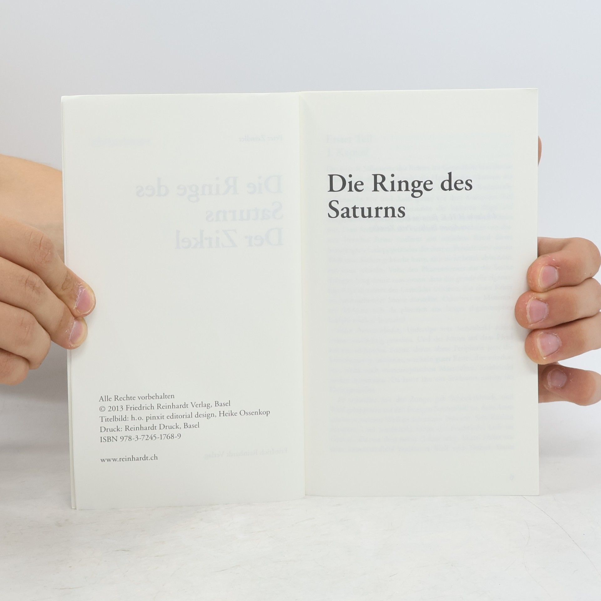 Peter Zeindler Die Ringe des Saturn /Der Zirkel