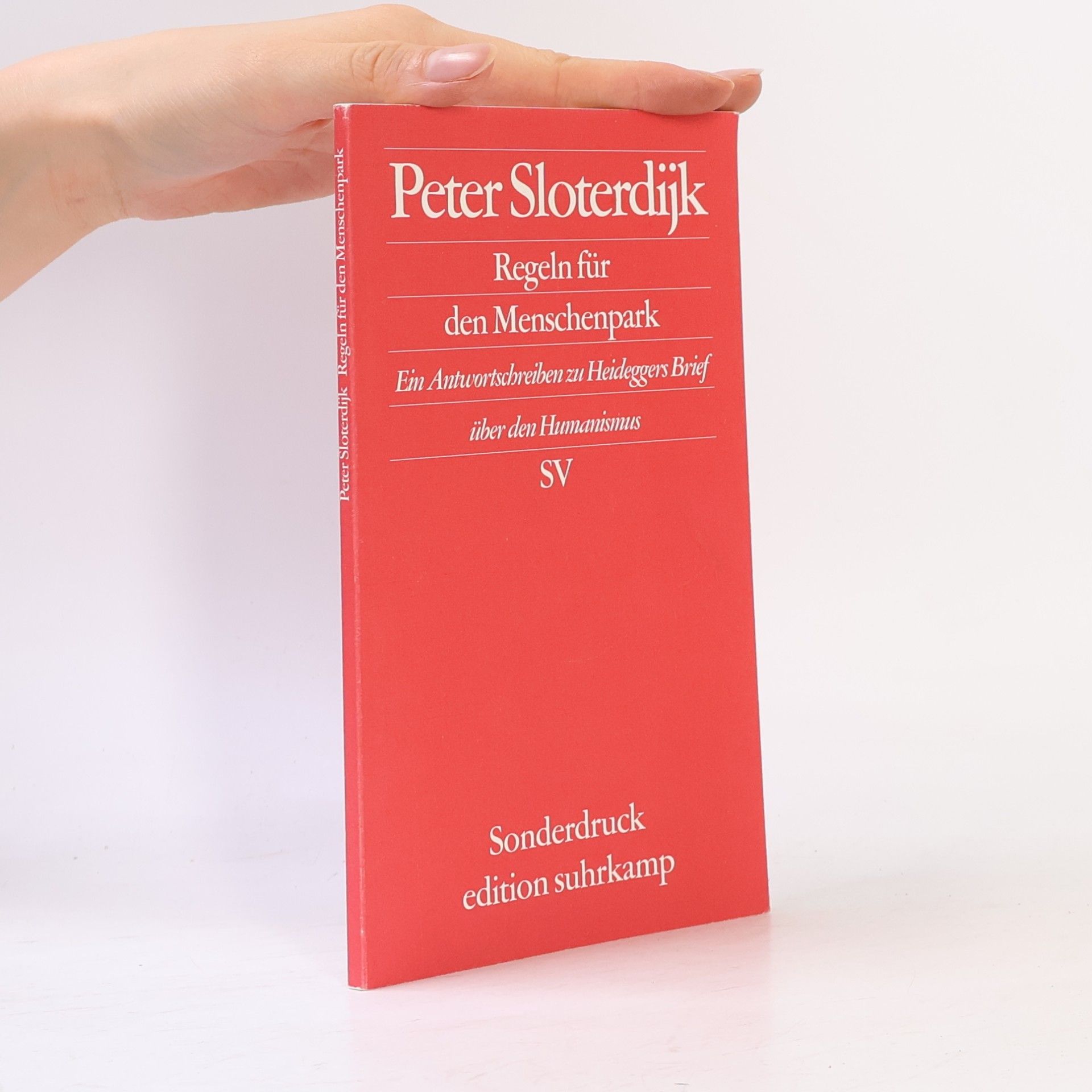 Peter Sloterdijk Regeln für den Menschenpark