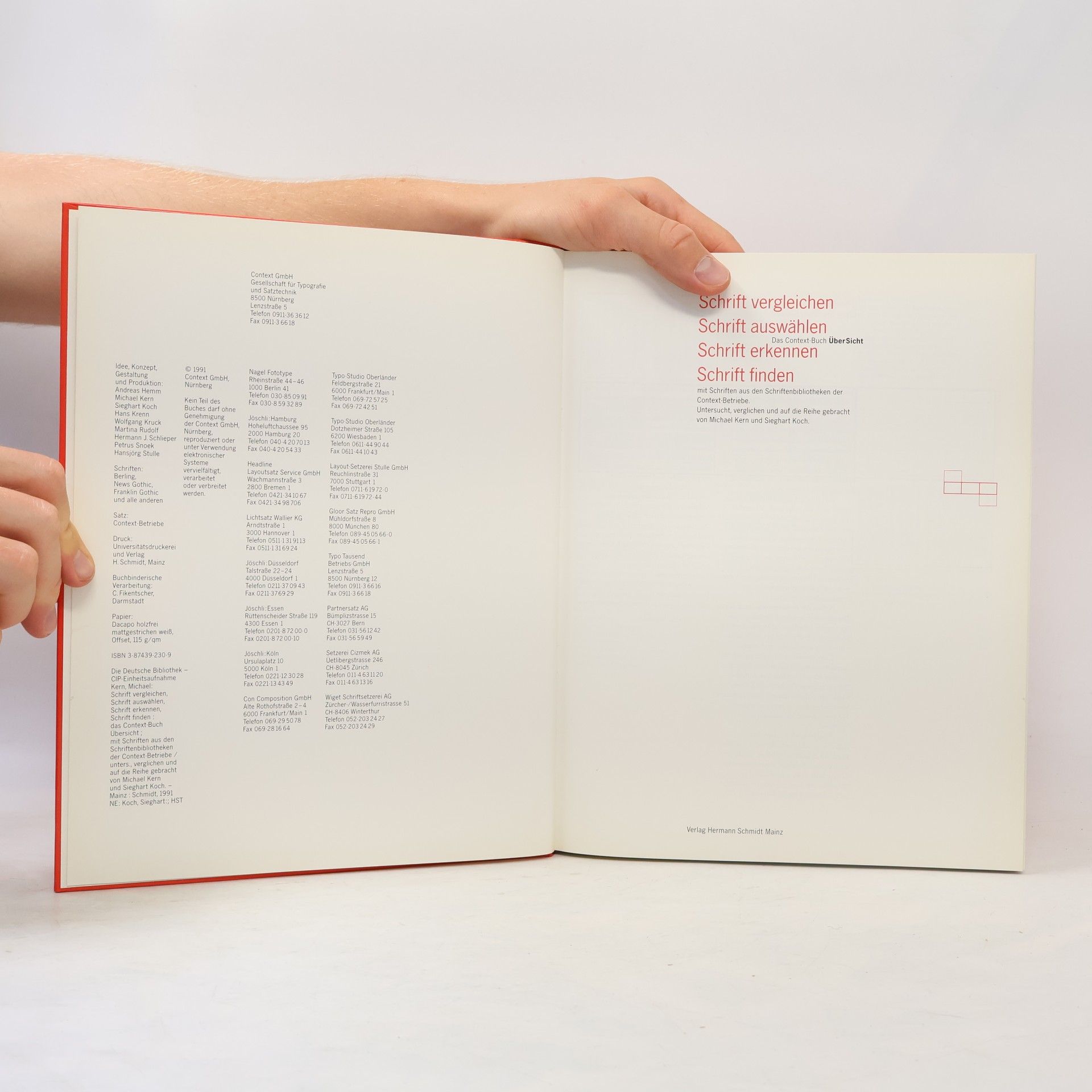 Michael Kern Schrift vergleichen, Schrift auswählen, Schrift erkennen, Schrift finden