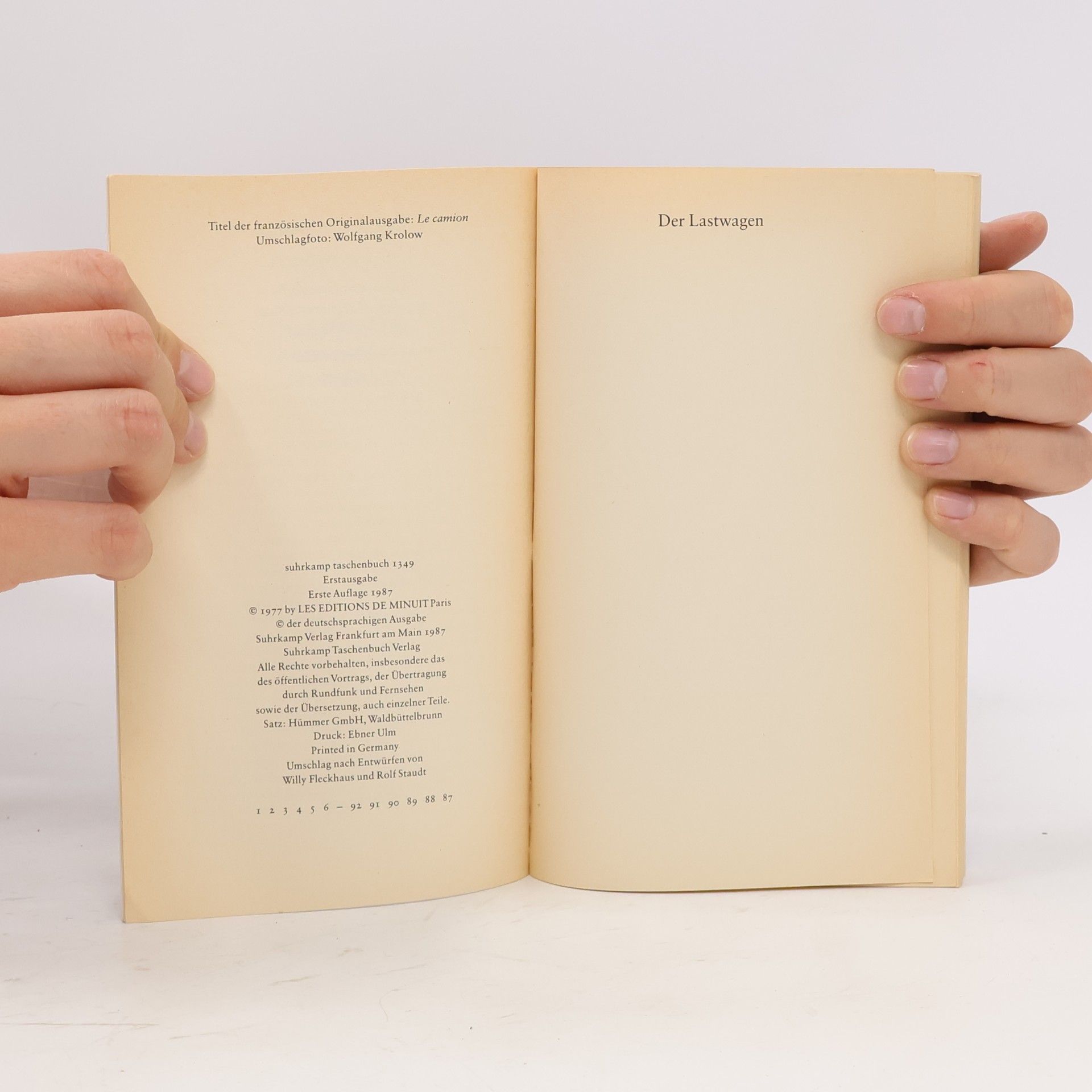 Marguerite Duras Der Lastwagen. Mit e. Gespräch zwischen Marguerite Duras u. Michelle Porte