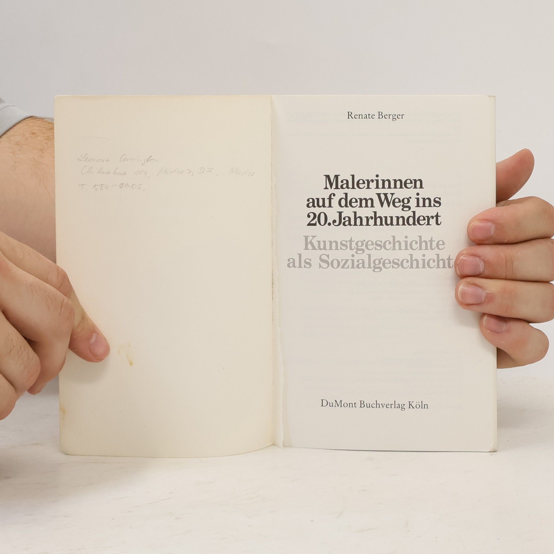 Renate Berger Malerinnen auf dem Weg ins 20. Jahrhundert