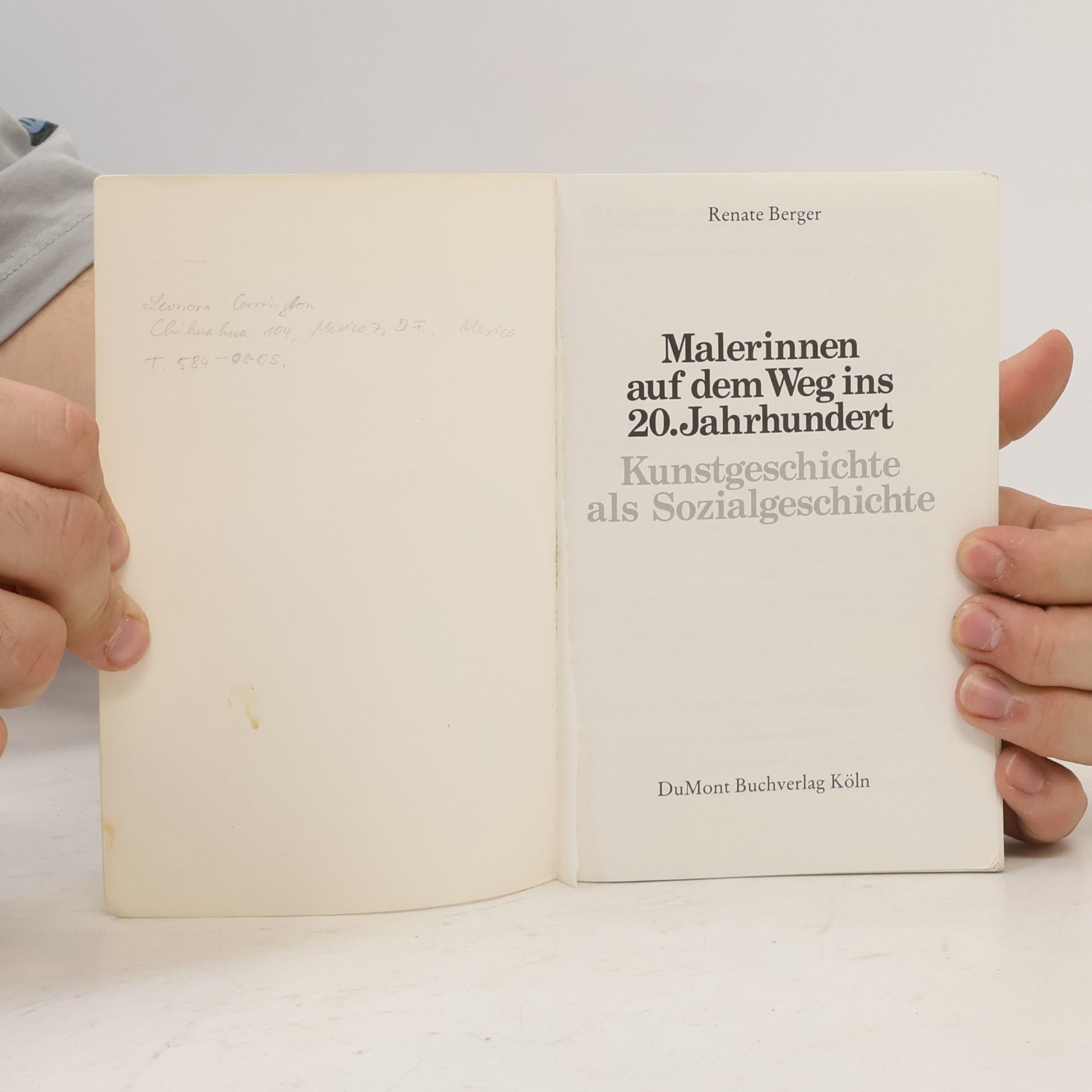 Renate Berger Malerinnen auf dem Weg ins 20. Jahrhundert