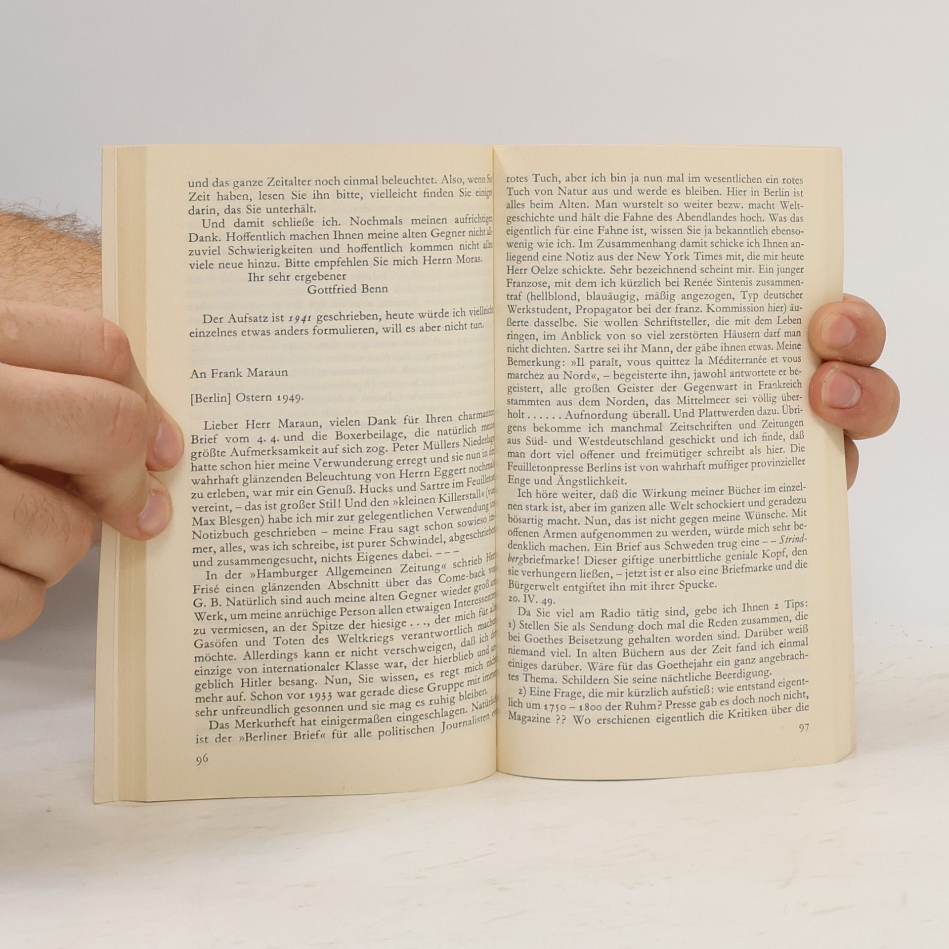 Gottfried Benn Das gezeichnete Ich