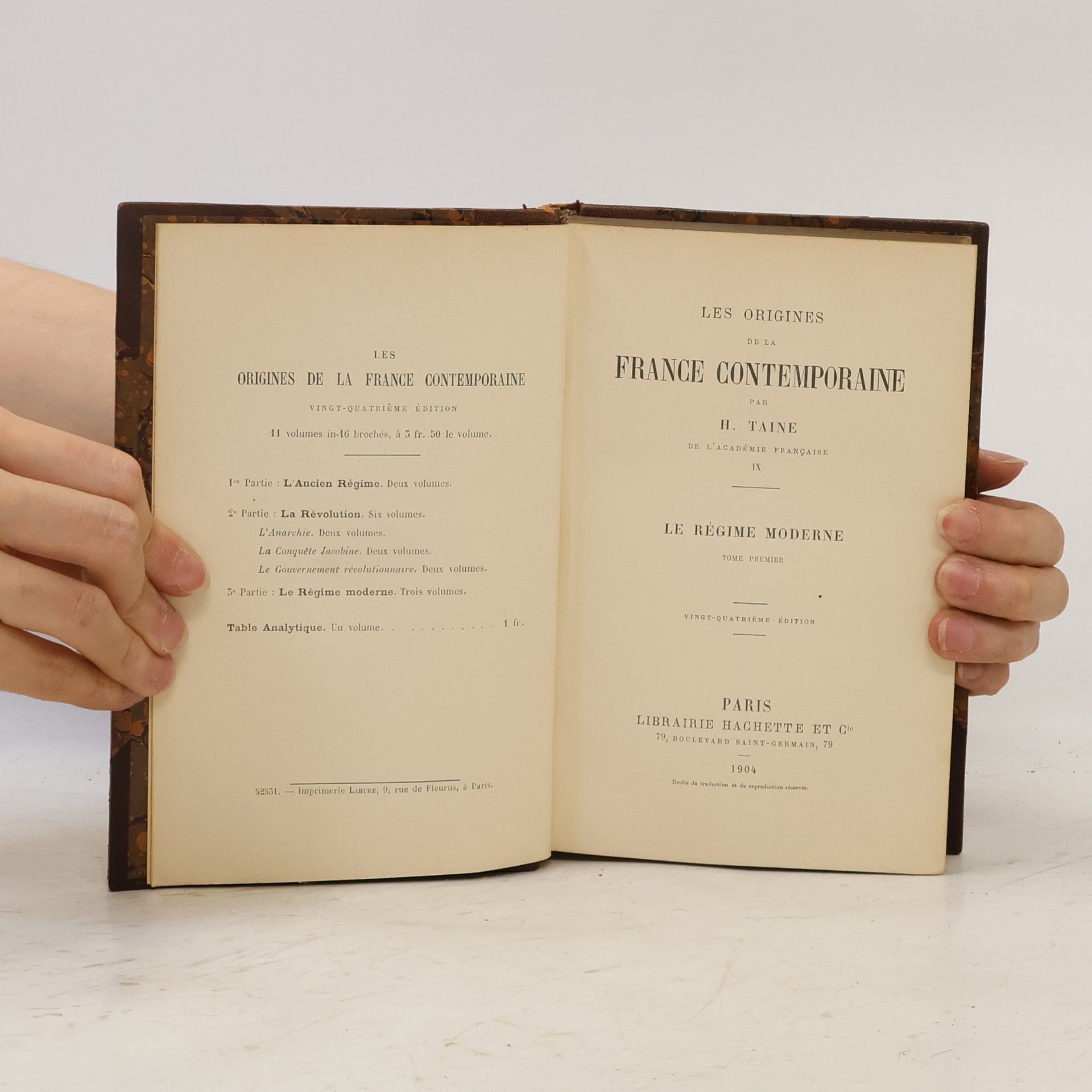 Hipppolyte Taine Les Origines de la France contemporaine – 3ª Partie: Le Régime moderne IX