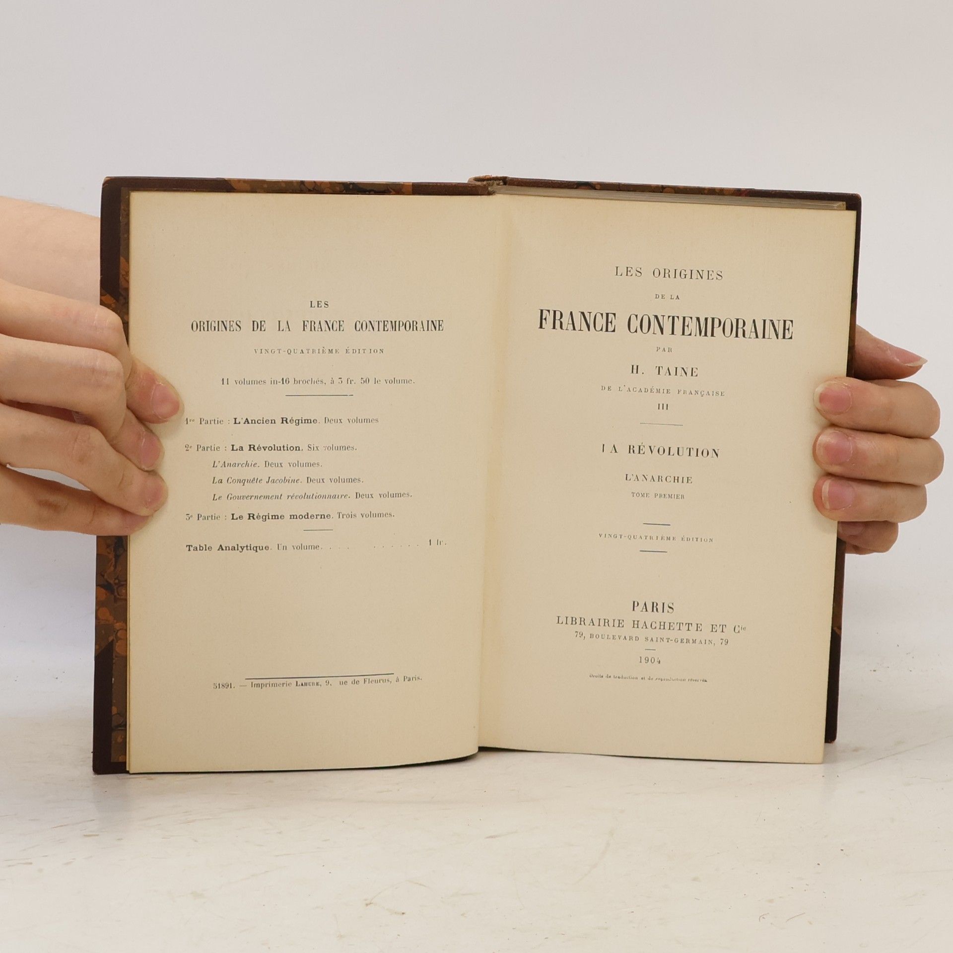Hipppolyte Taine Les Origines de la France Contemporaine III.