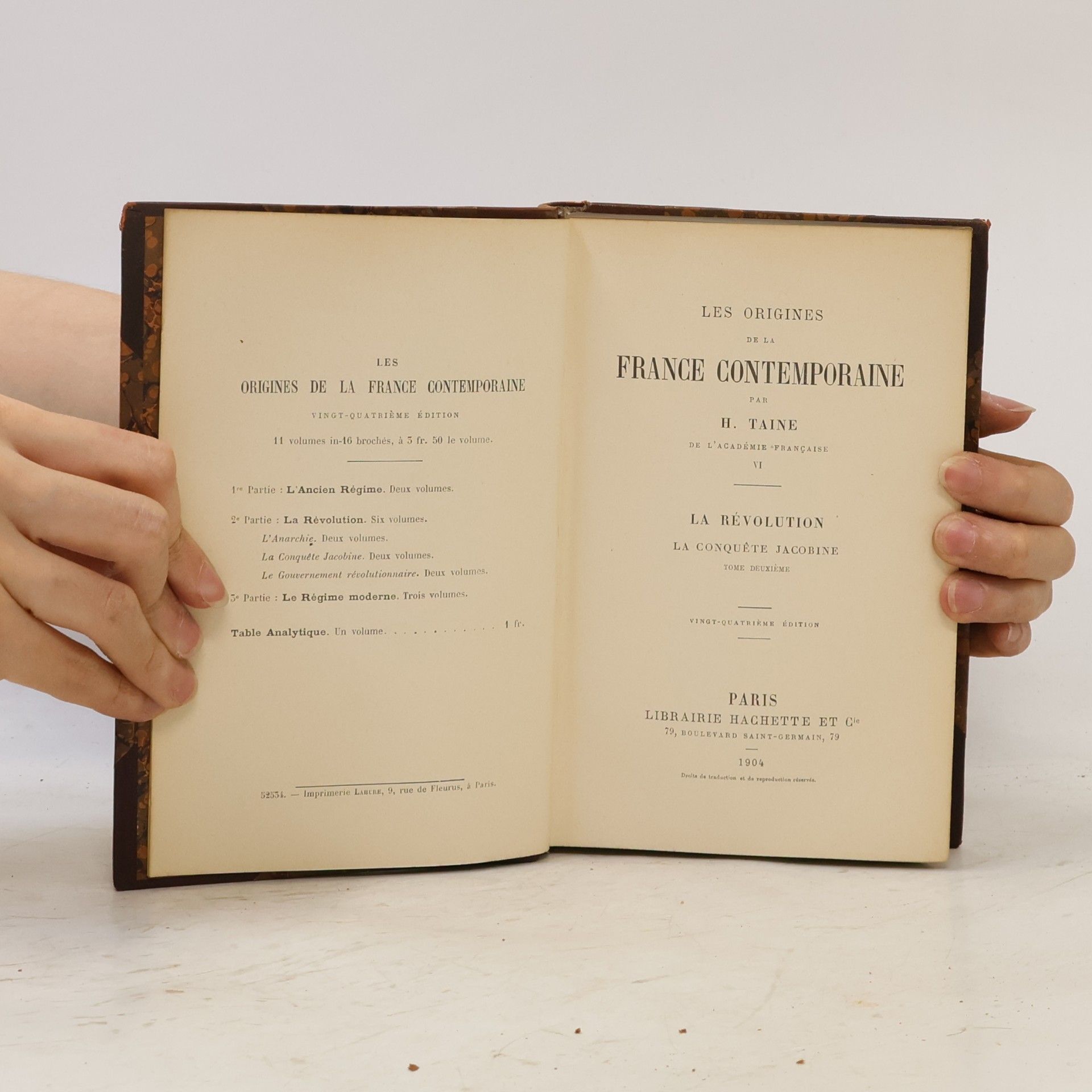 Hipppolyte Taine Les Origines de la France contemporaine – 2ª Partie: La Révolution VI