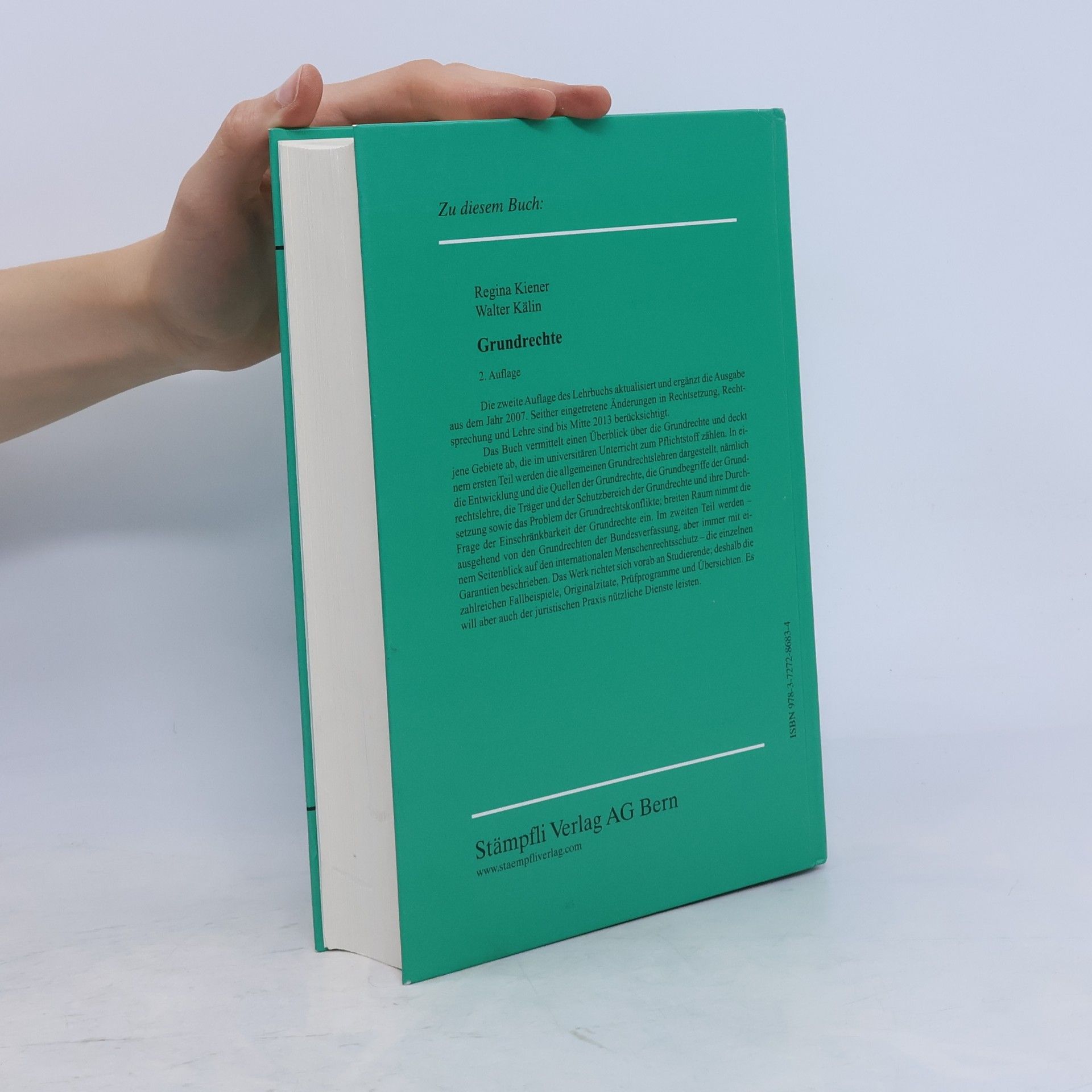 Regina Kiener Stämpflis Juristische Lehrbücher: Grundrechte - 2. Auflage