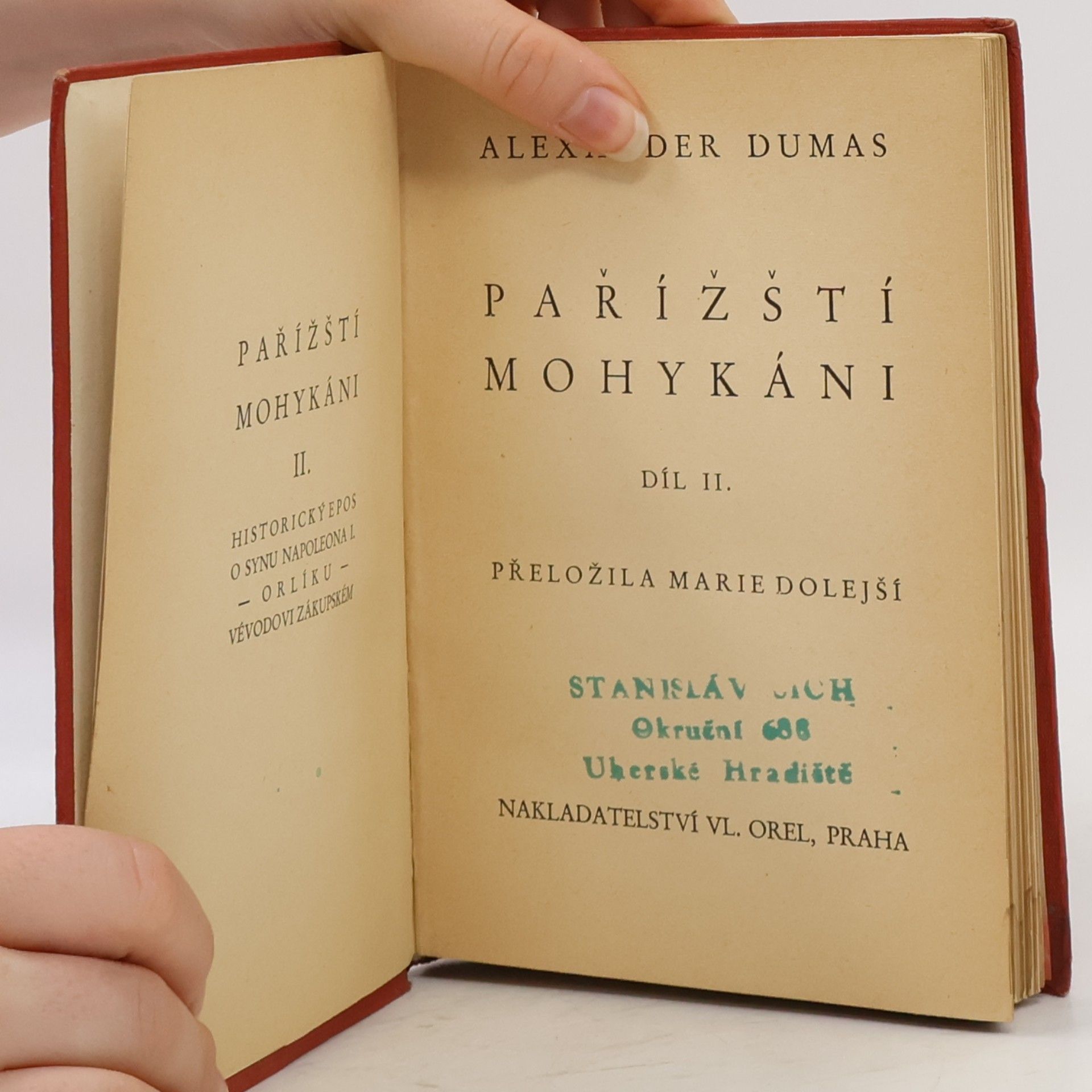 Alexandre Dumas der Ältere Pařížští Mohykáni. Díl II.